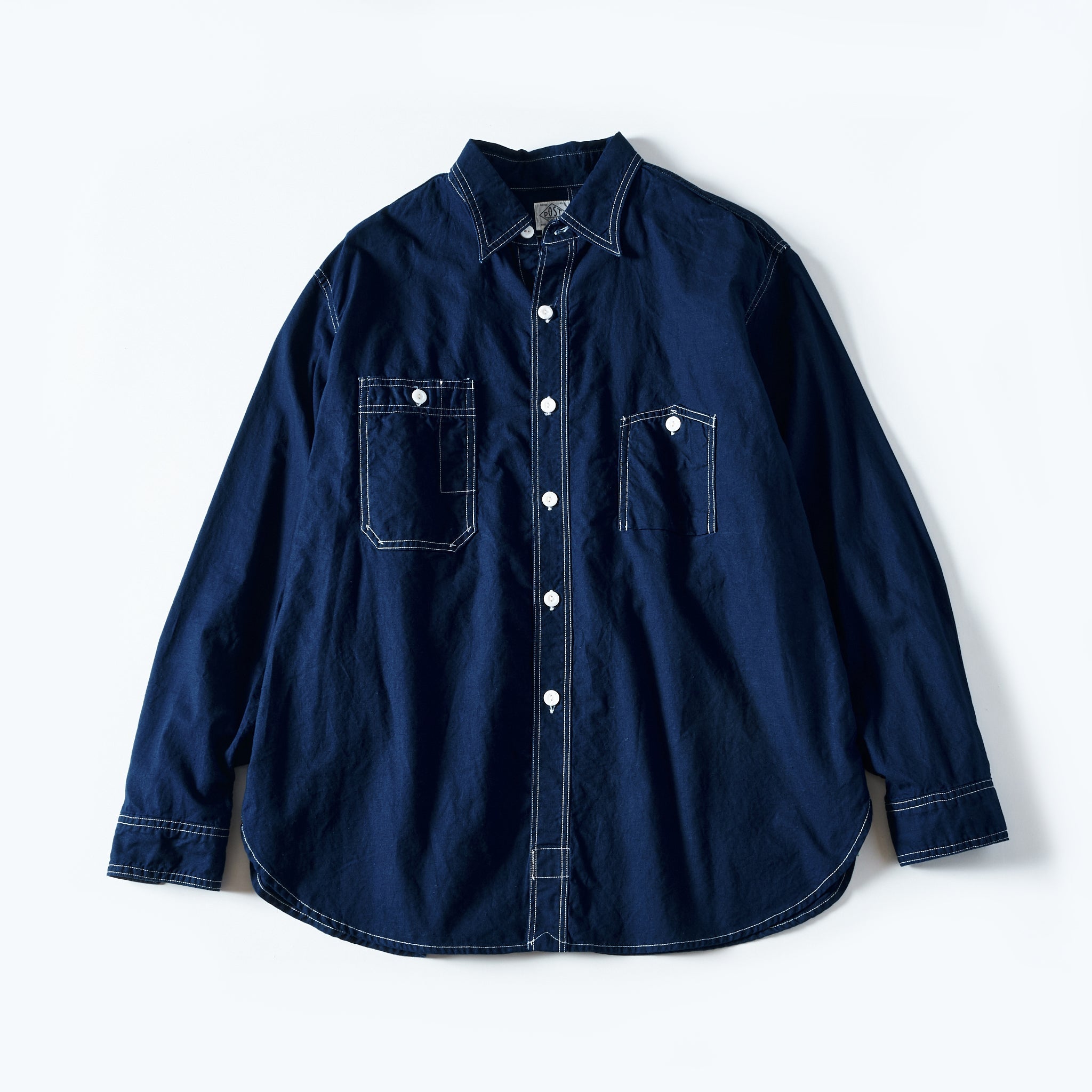 #1206-SSI No.6 Shirt: summer sheeting indigo