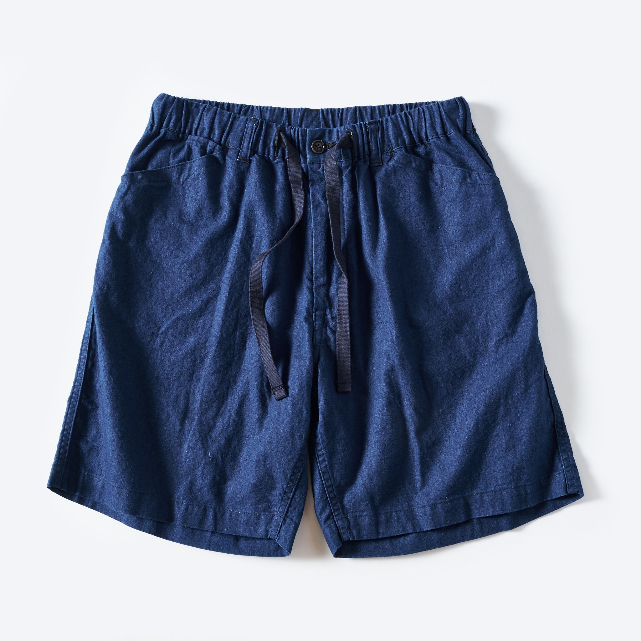 #3318S-CLS E-Z Travail Shorts : cotton/linen sheeting indigo