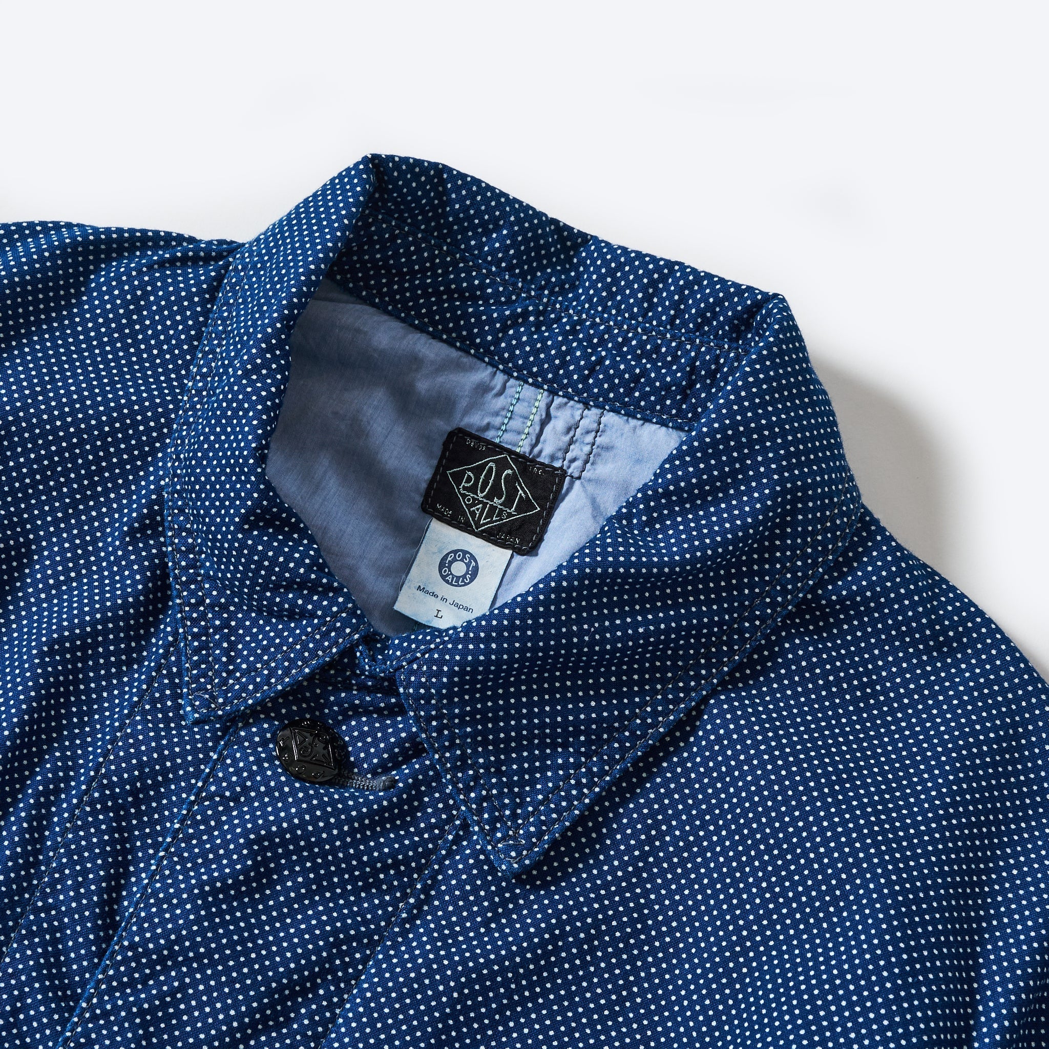 #1101L-DC Lined No.1 Jacket : dot x feather chambray indigo