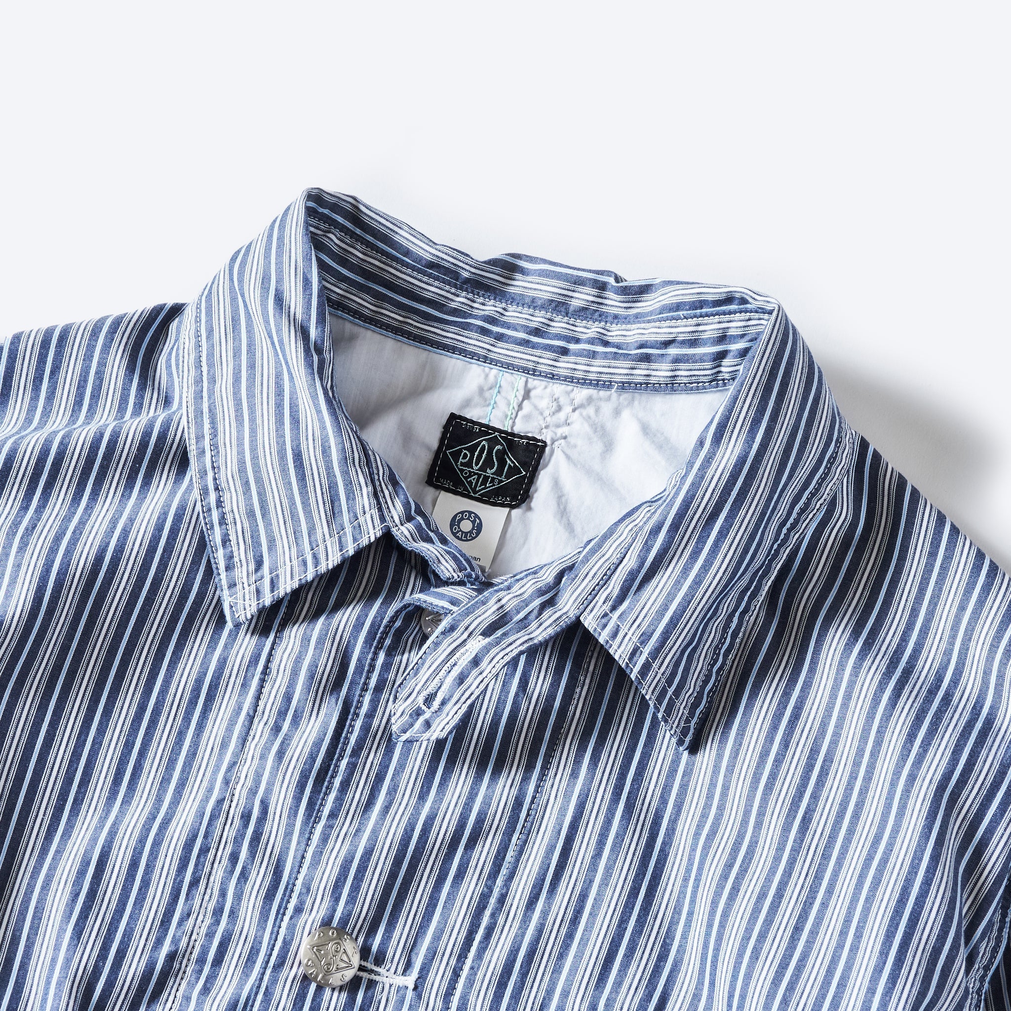 #1101L-SB1 Lined No.1 Jacket : stripe x white broadcloth 1 blue
