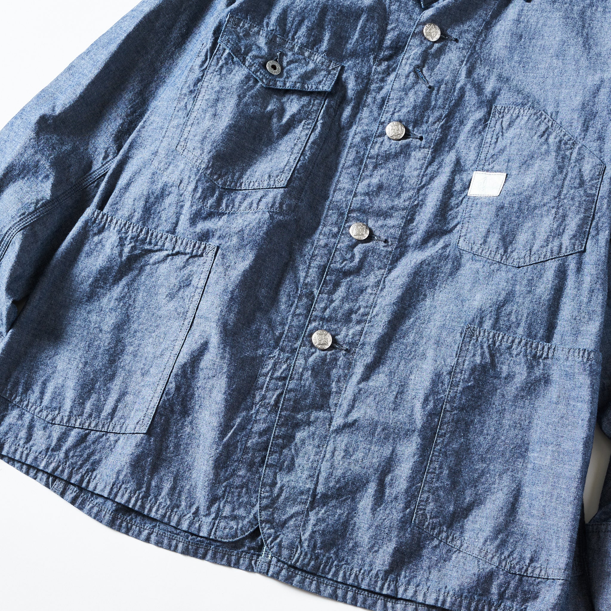 #1102-VSC Engineer's Jacket : vintage sheeting chambray