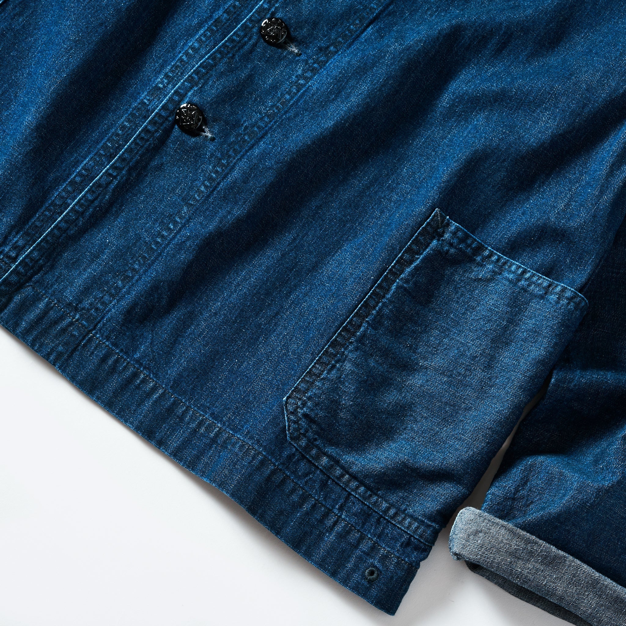 #2114F-8DW NAVY BLU-F : 8oz. deep washed denim indigo