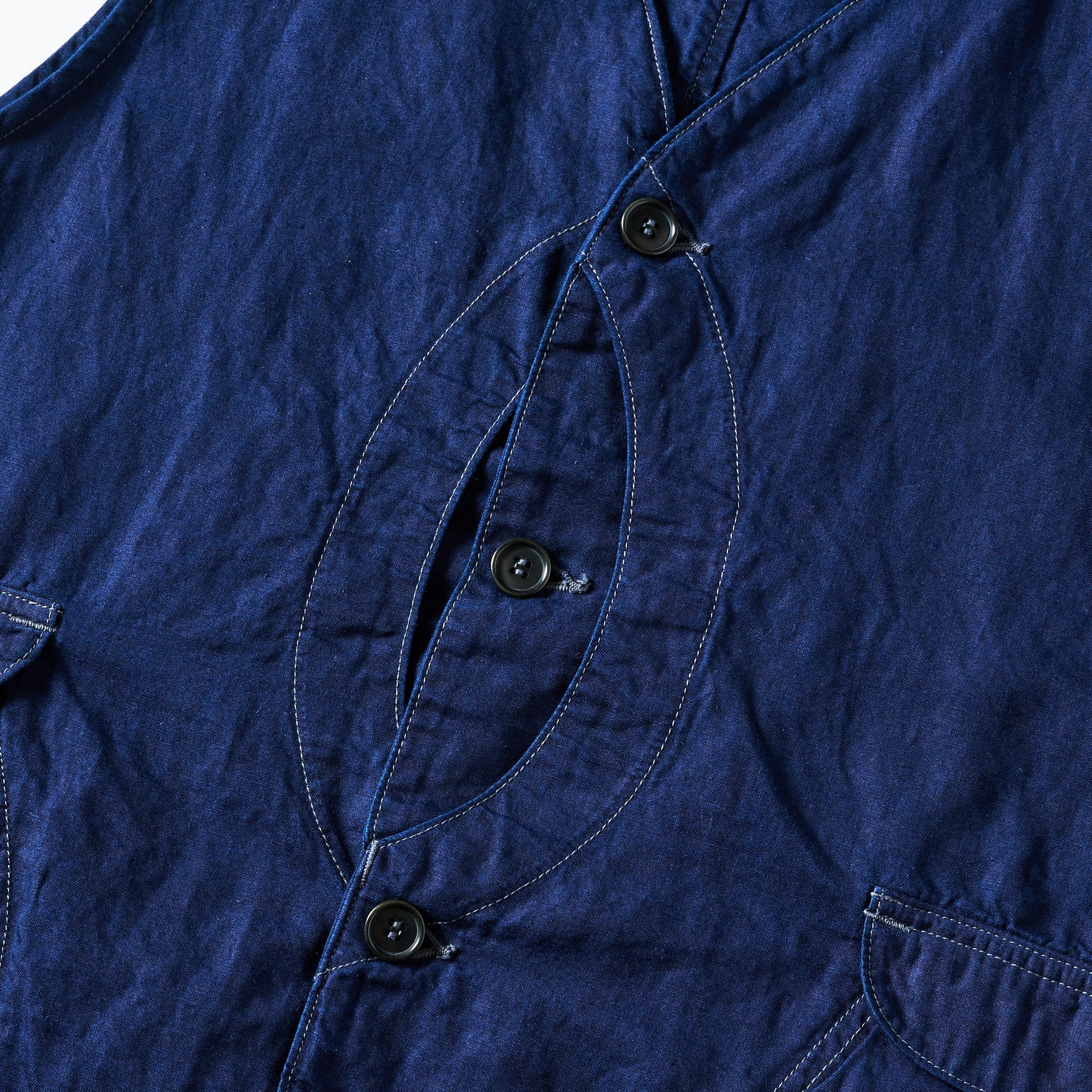 #1512-CLW Royal Traveler : cotton/linen denim W indigo