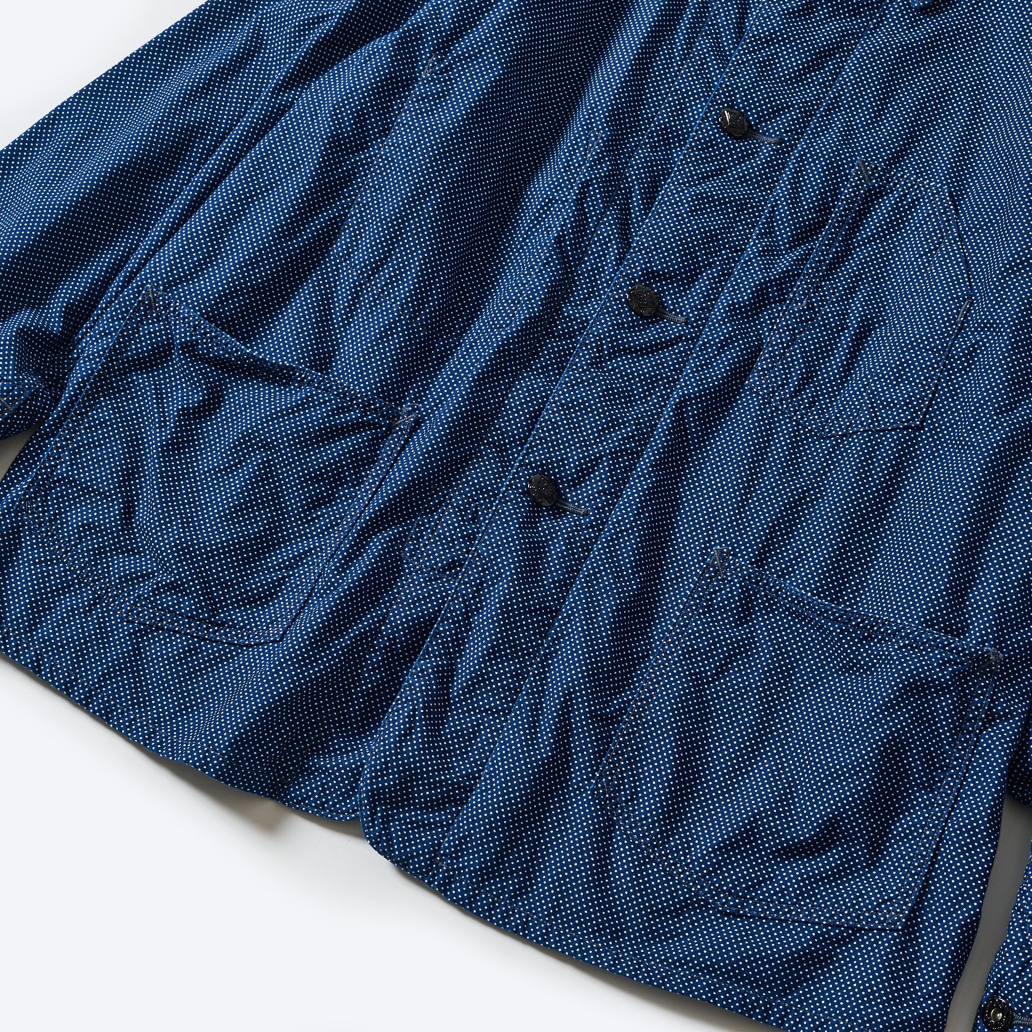 #1101L-DC Lined No.1 Jacket : dot x feather chambray indigo
