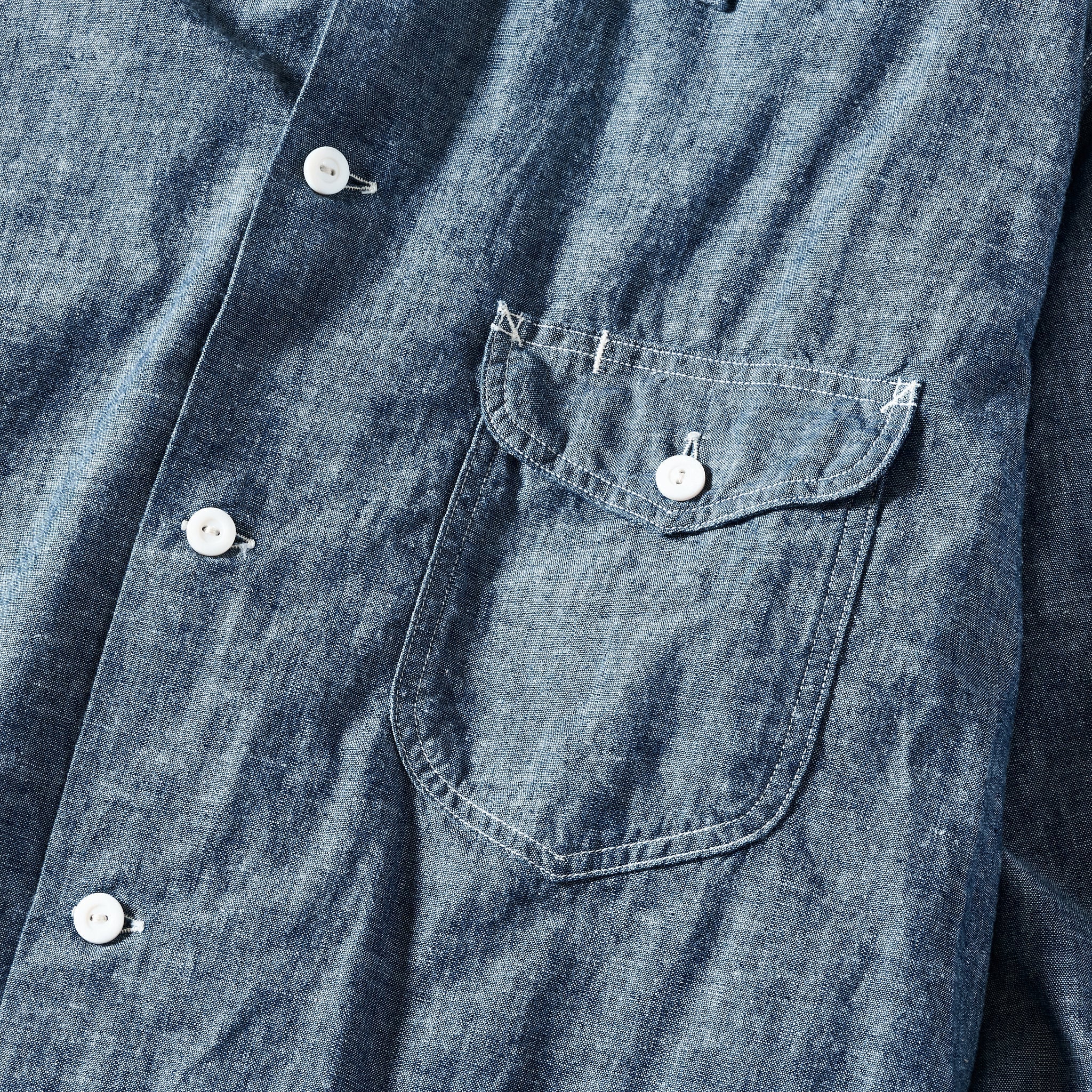 #1208B-CC New Basic Shirt : classic chambray indigo