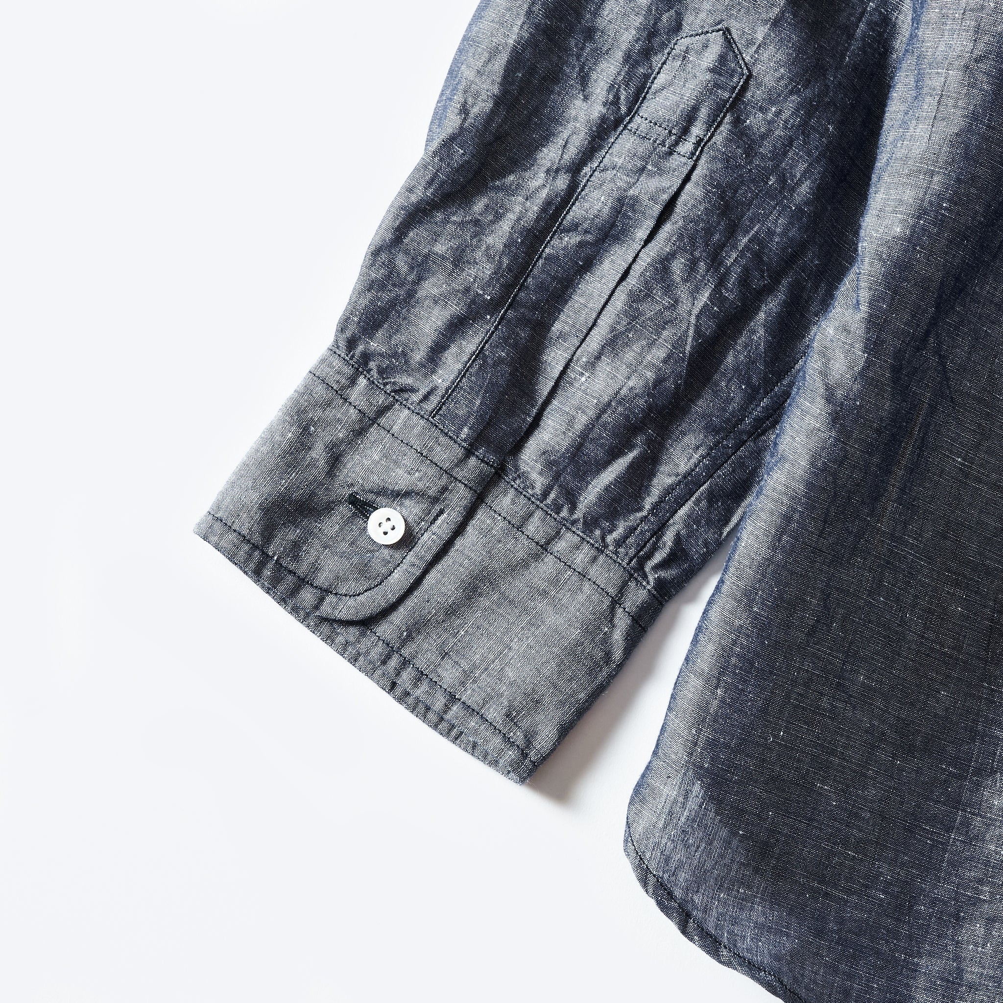 #1283-CL2 POST BD2 : cotton/linen chambray indigo