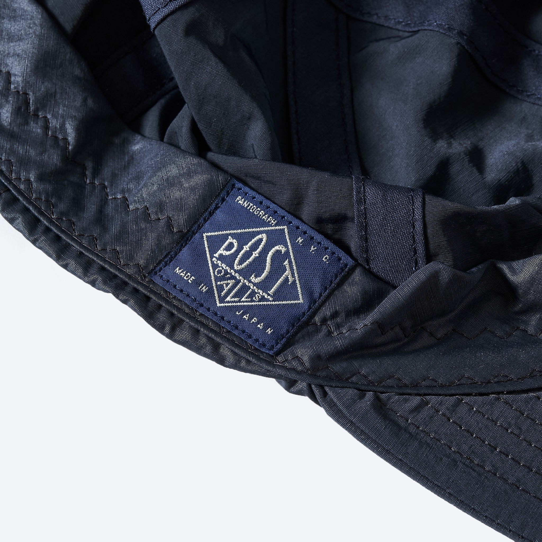 #3903-WTN POST Ball Cap: waxy taffeta navy