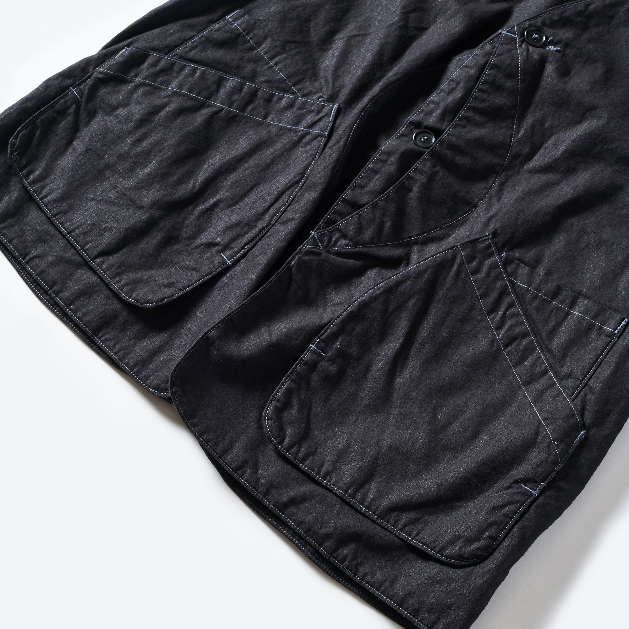 #3502-HCP4 DEE Vest: hemp/cotton poplin black