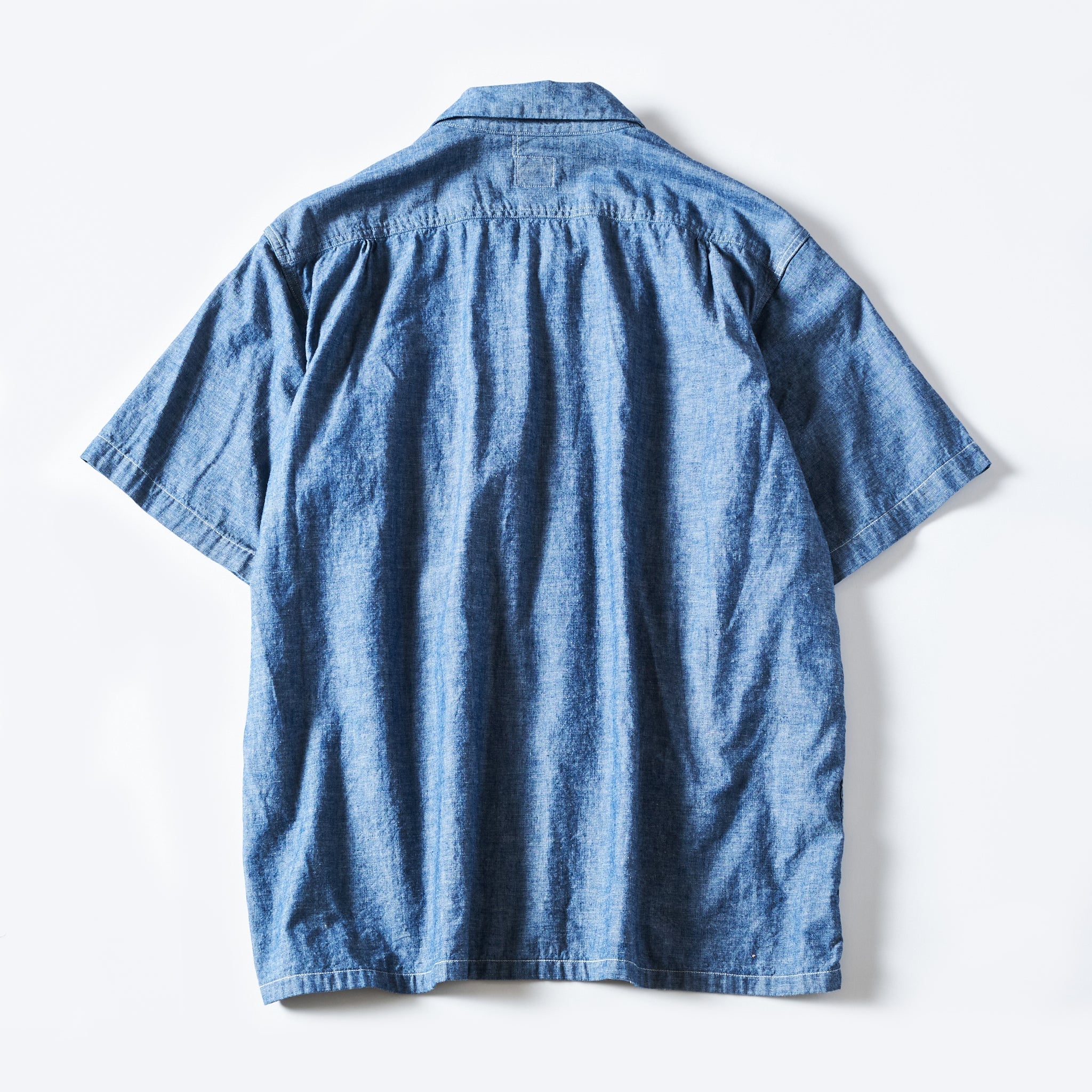 #1207B-CC New Basic Shirt S/S : classic chambray indigo