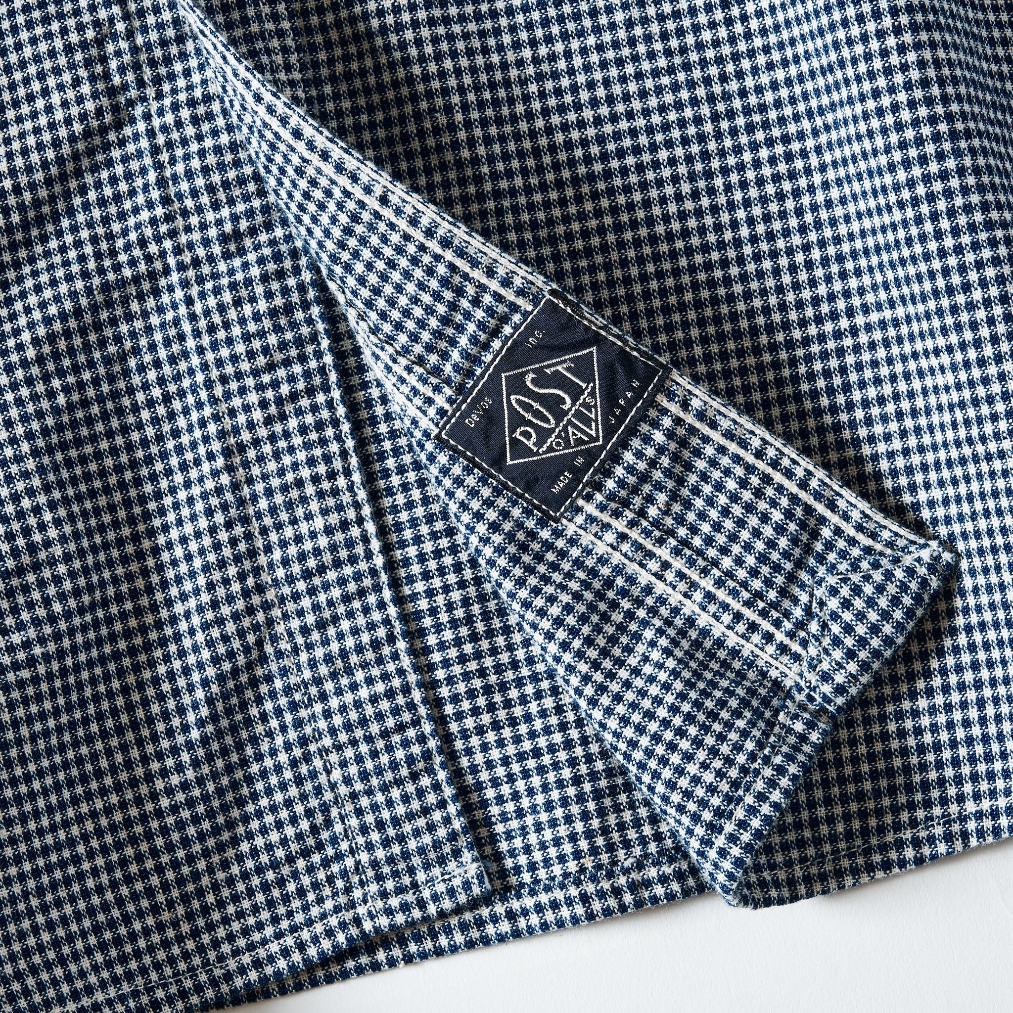 #1206-CLG No.6 Shirt: cotton/linen gingham indigo