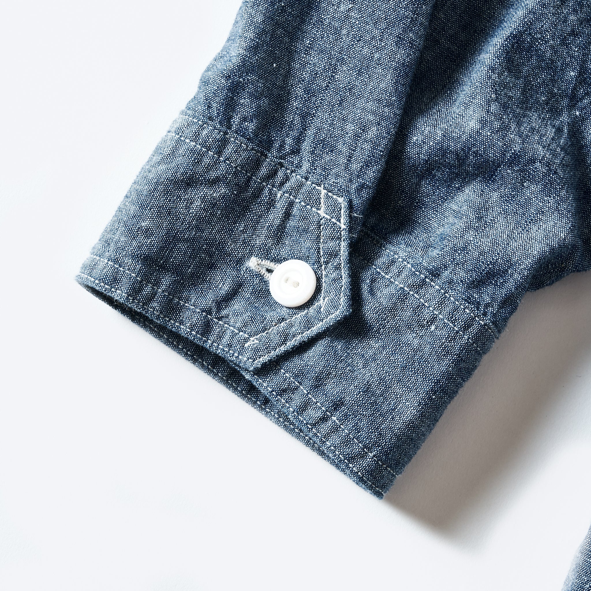 #1208B-CC New Basic Shirt : classic chambray indigo