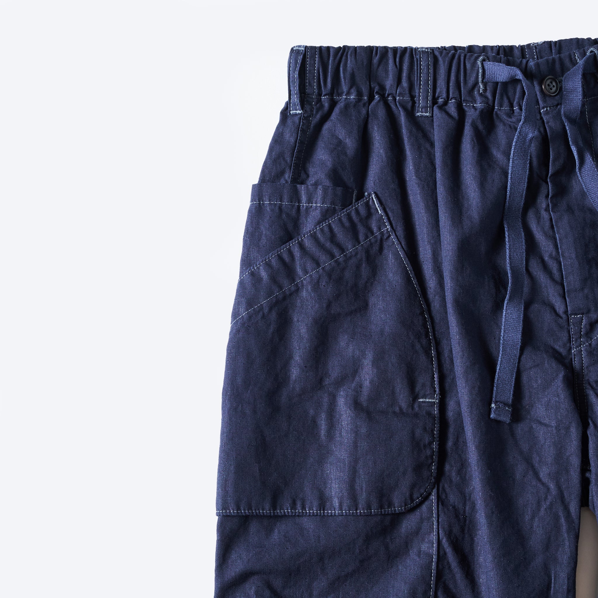 #2323E-HCP3 E-Z DEE's Shorts : hemp/cotton poplin navy