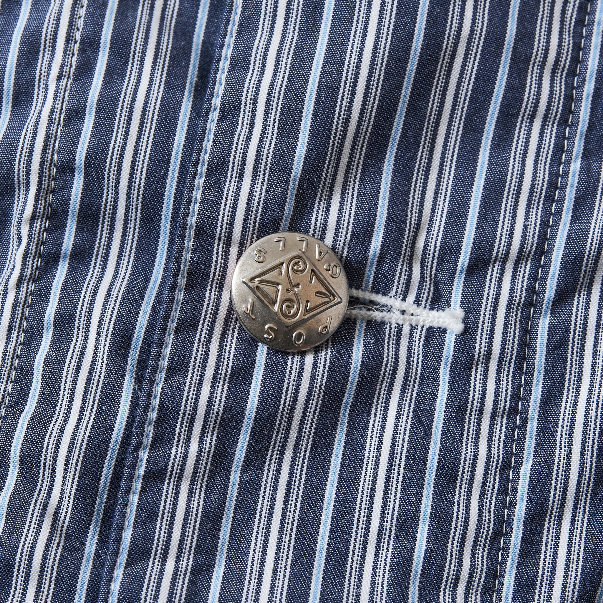 #1101L-SB2 Lined No.1 Jacket : stripe x white broadcloth 2 navy