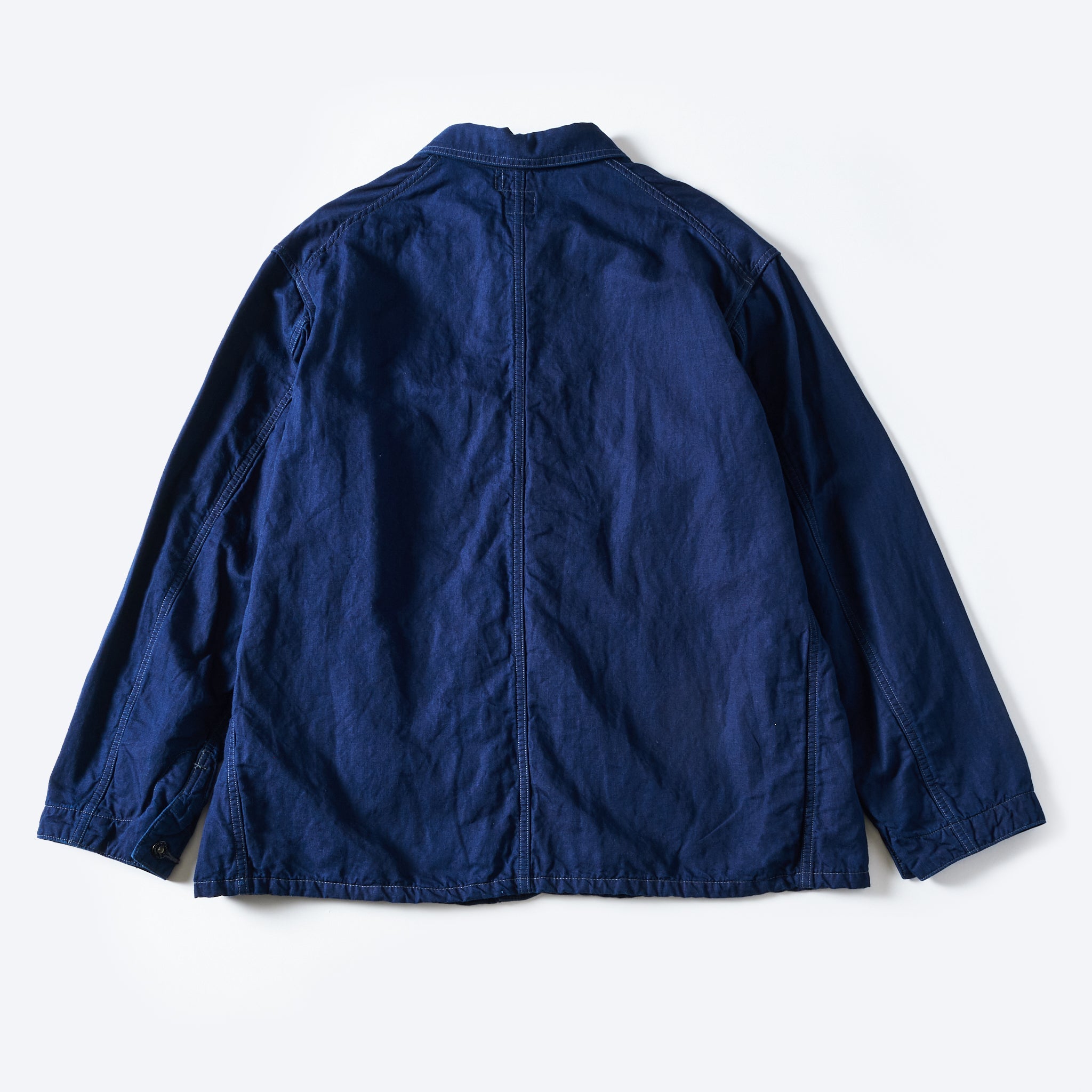 #1101L-CLW Lined No.1 Jacket : cotton/linen denim x feather chambray W indigo