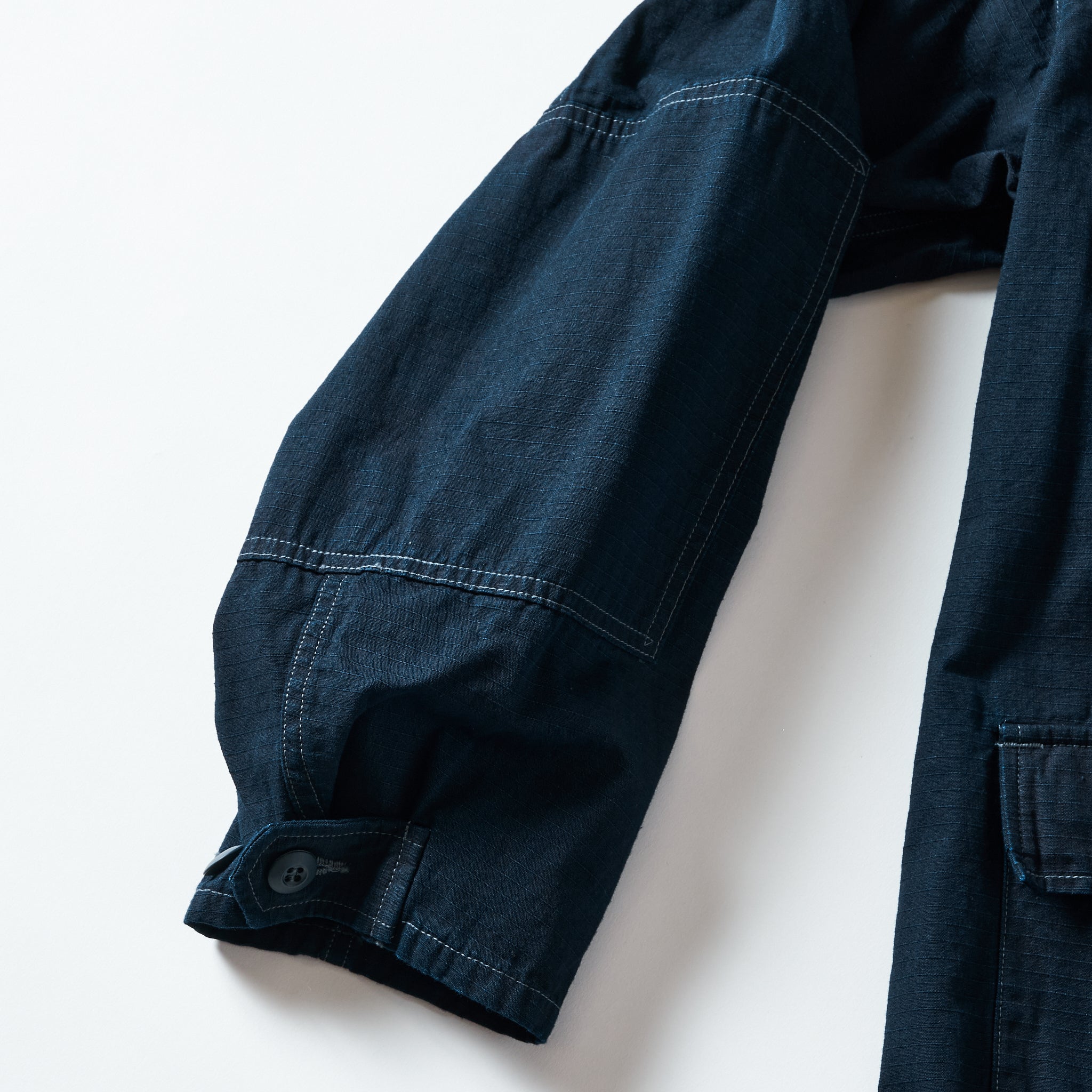 #1123-CRI BDU-R : cotton ripstop indigo