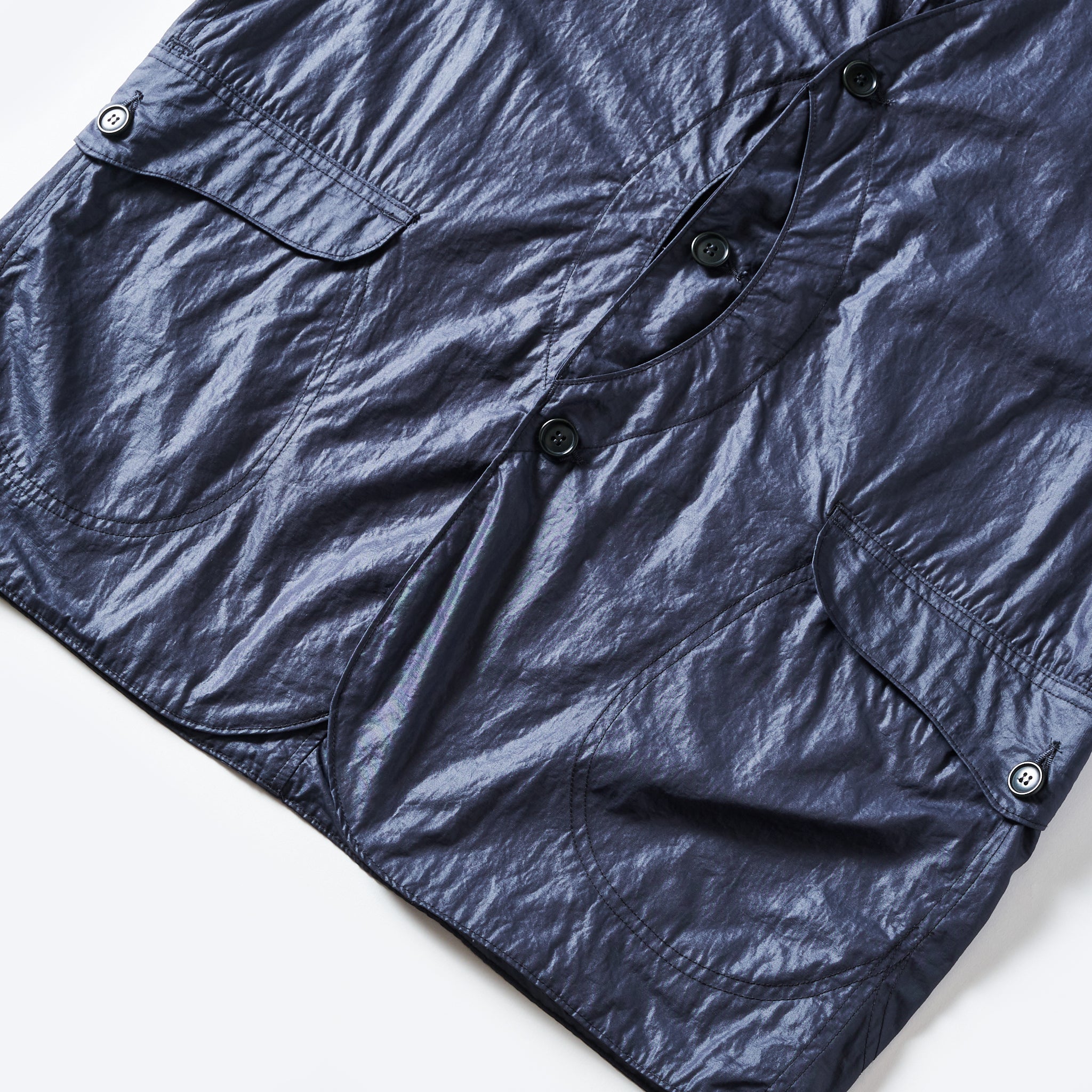 #1512-WTN Royal Traveler : waxy taffeta navy