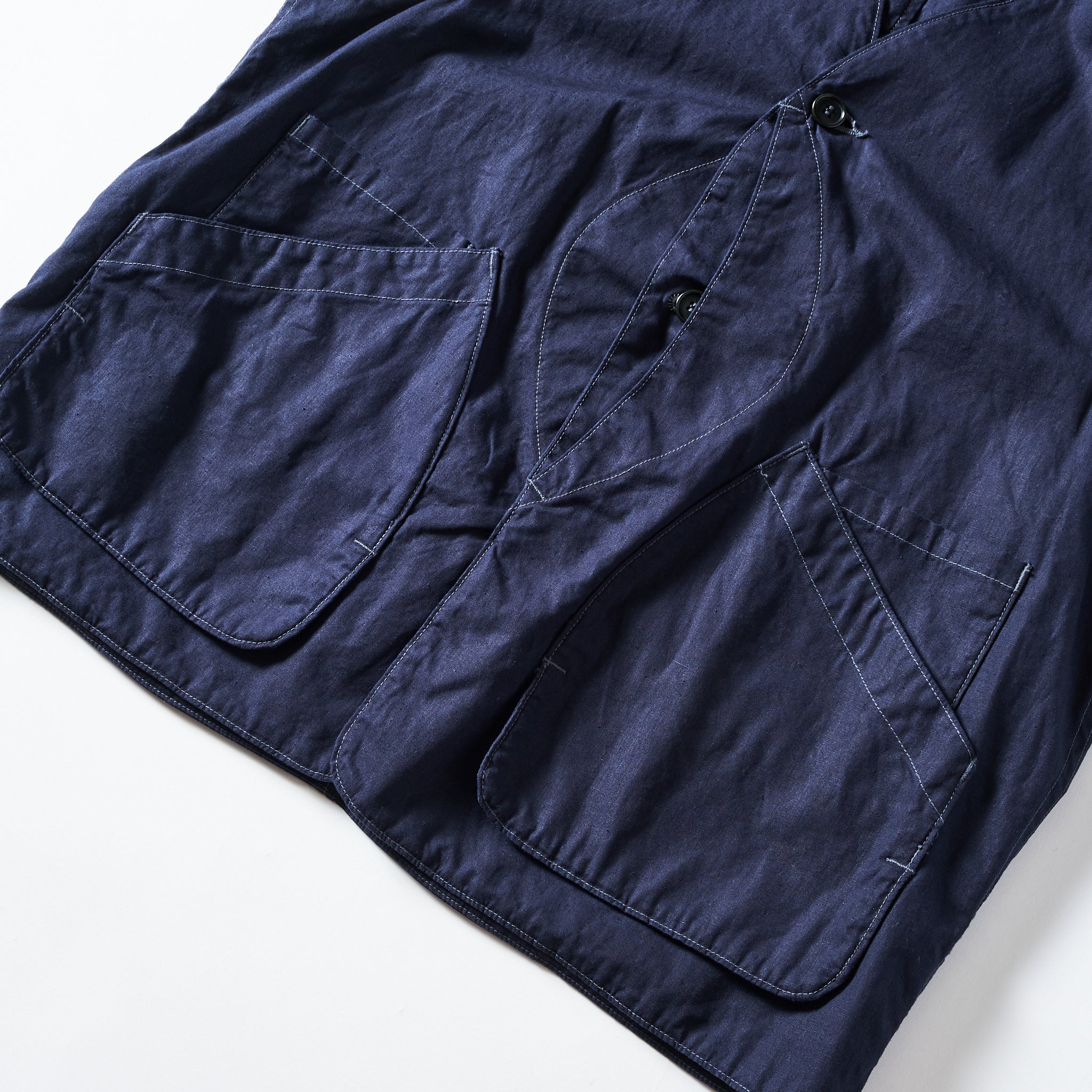 #3502-HCP3 DEE Vest: hemp/cotton poplin navy