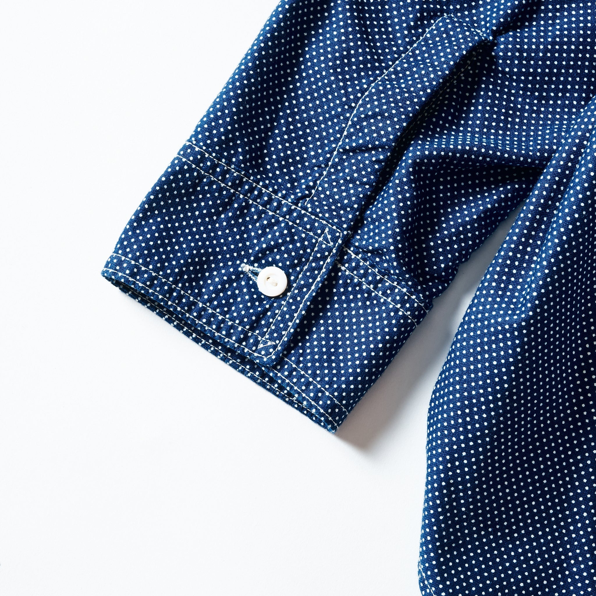 #1211-DS The POST : dot shirting indigo
