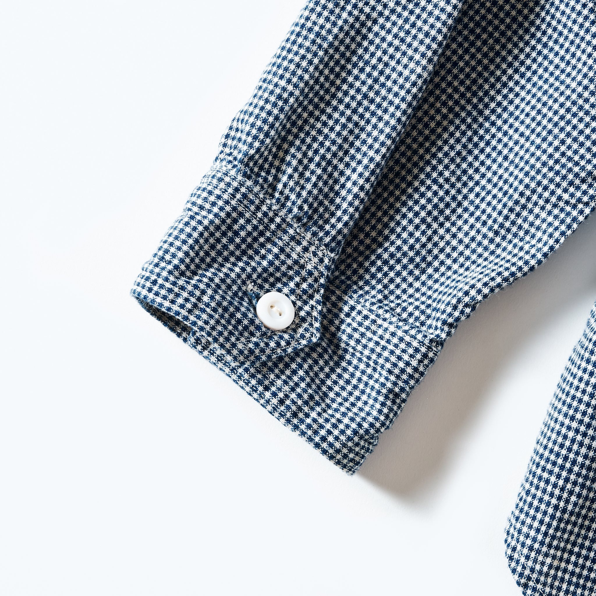 #1206-CLG No.6 Shirt: cotton/linen gingham indigo