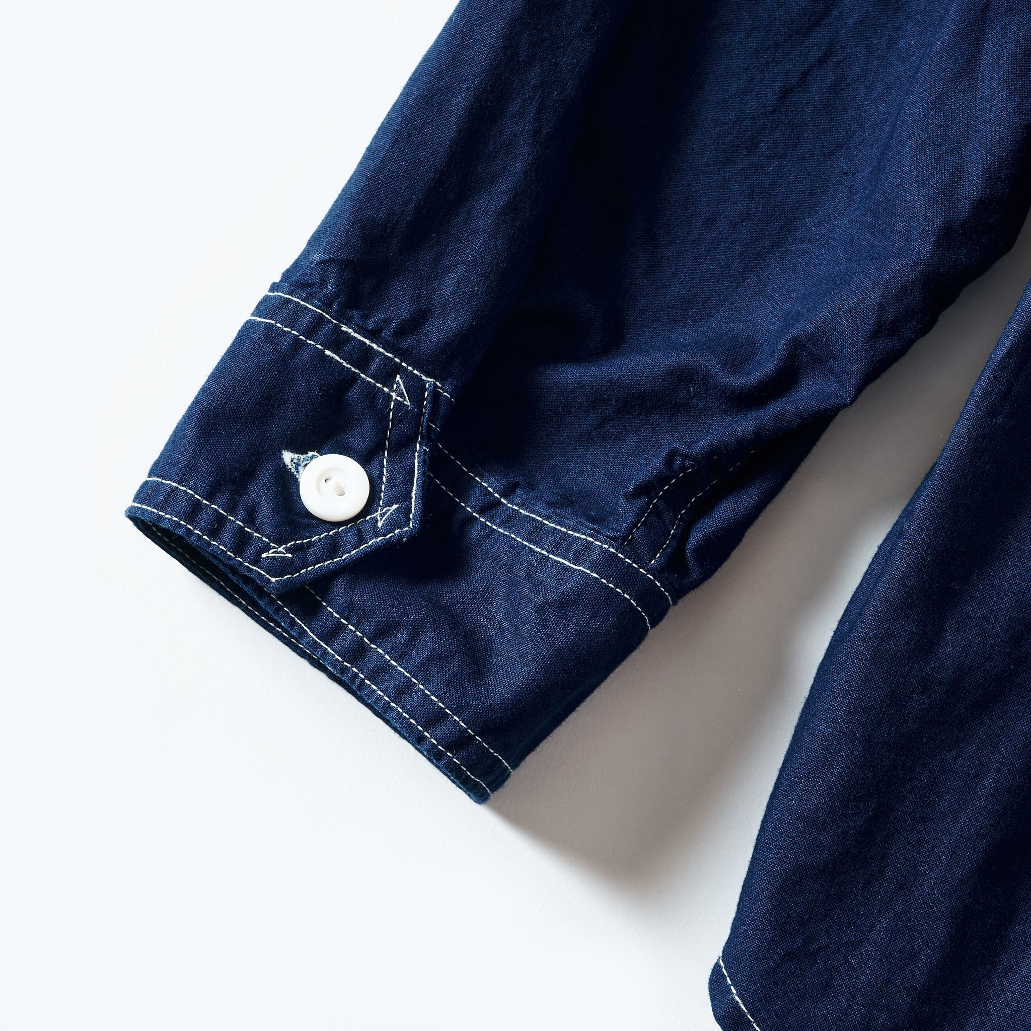 #1206-SSI No.6 Shirt: summer sheeting indigo