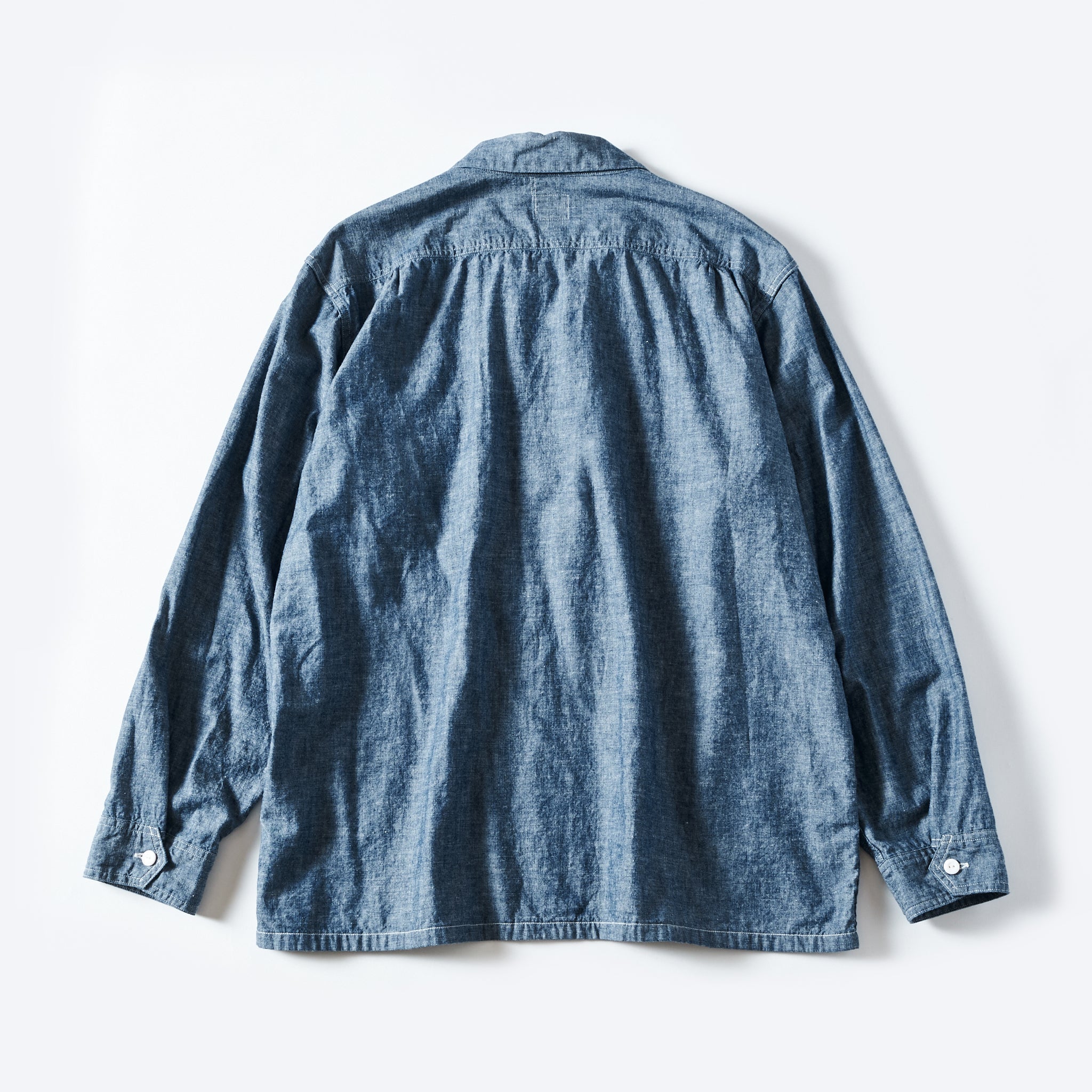 #1208B-CC New Basic Shirt : classic chambray indigo