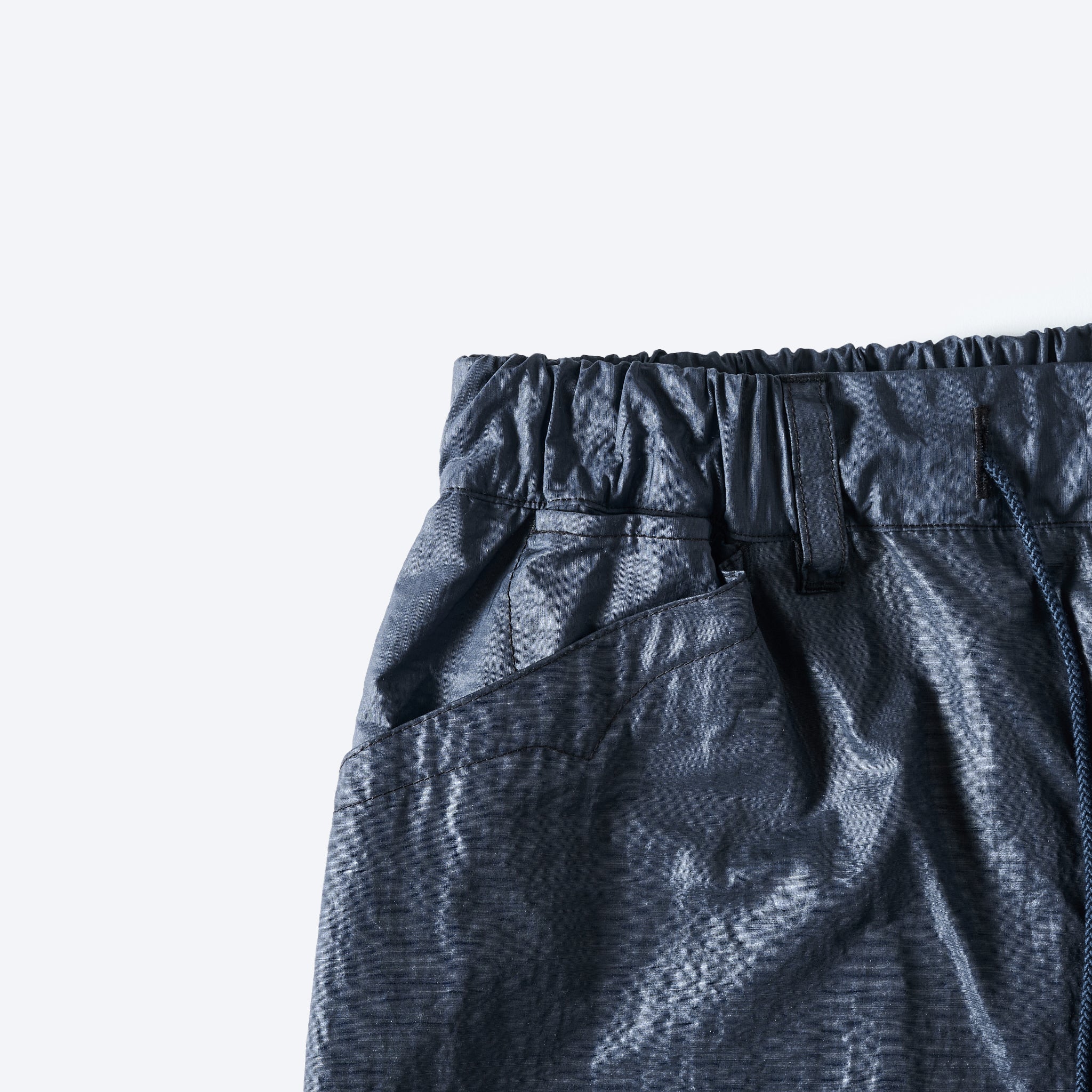 #3319S-WTN E-Z Chinois De Luxe Shorts : waxy taffeta navy