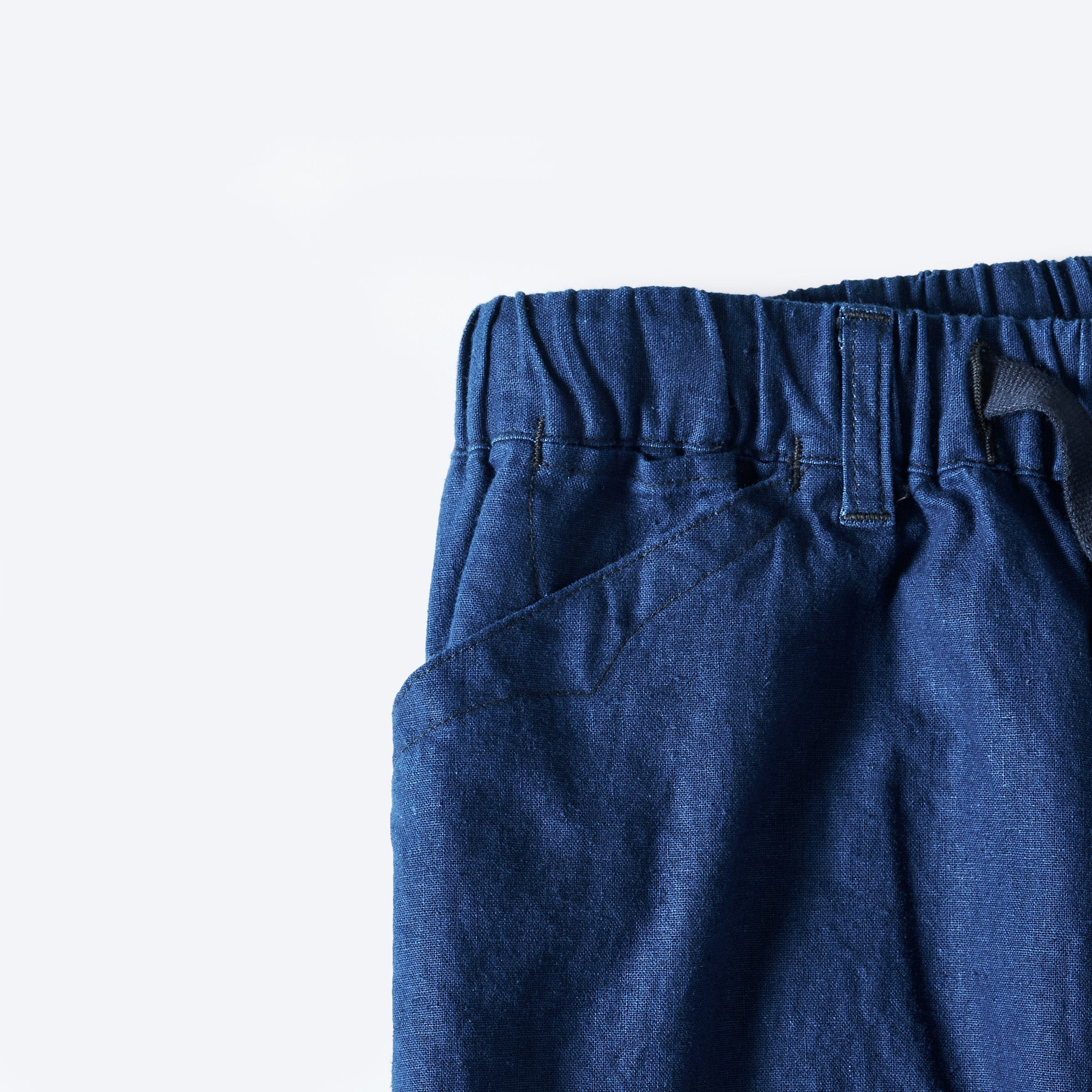 #3318-CLS EZ Travail Pants: cotton/linen sheeting indigo