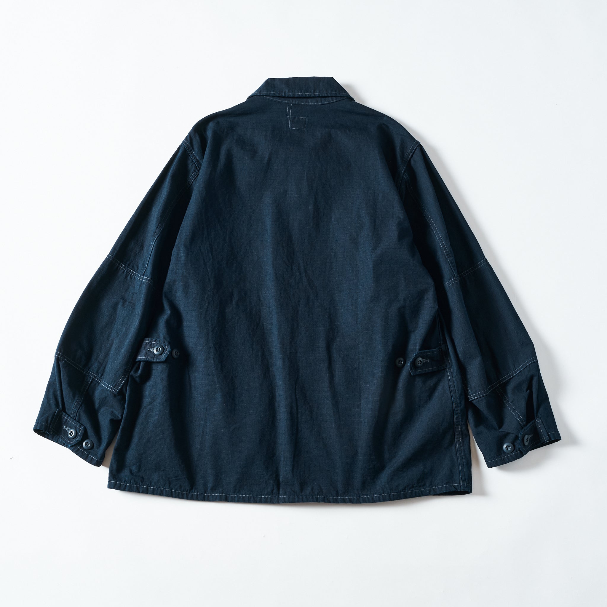 #1123-CRI BDU-R : cotton ripstop indigo