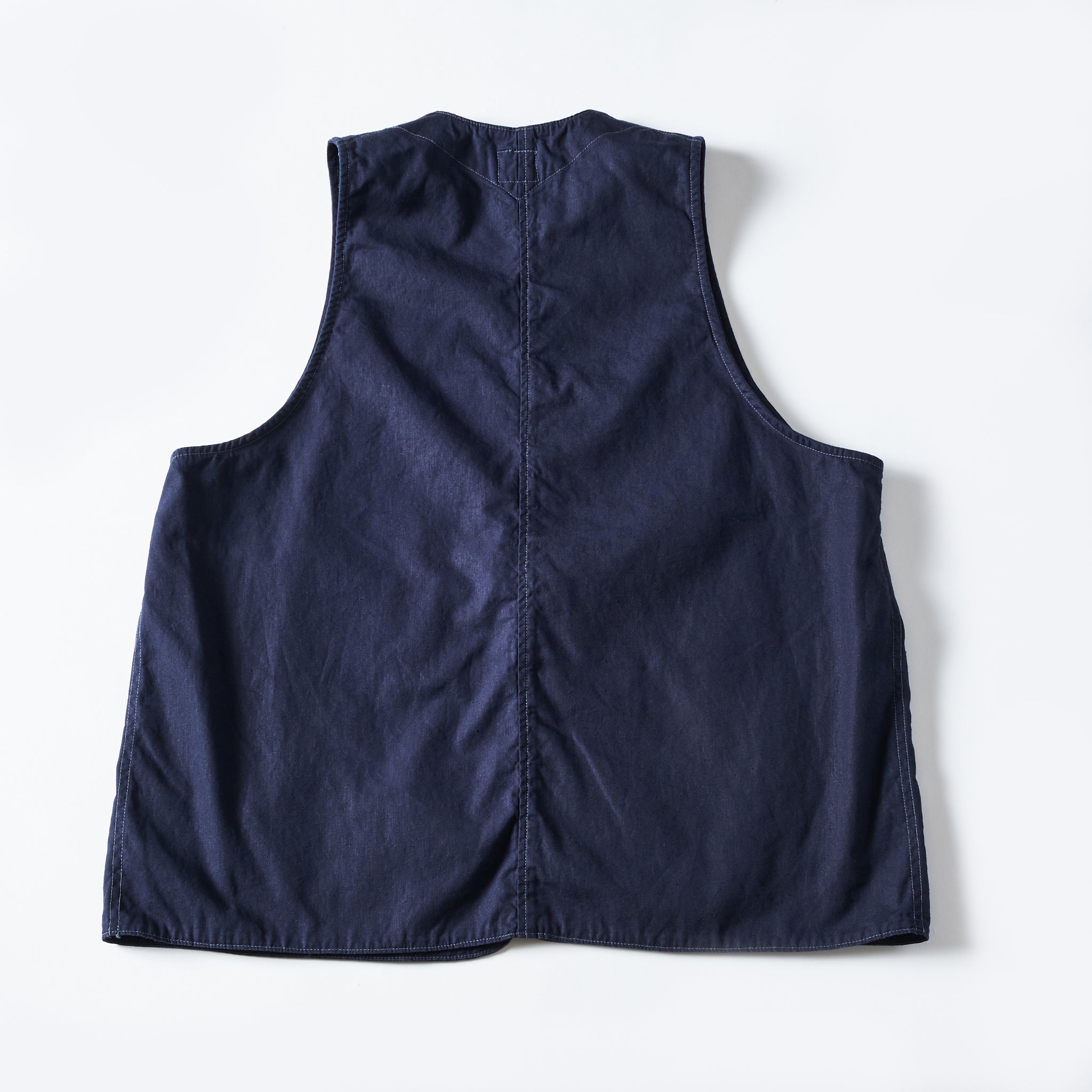 #3502-HCP3 DEE Vest: hemp/cotton poplin navy