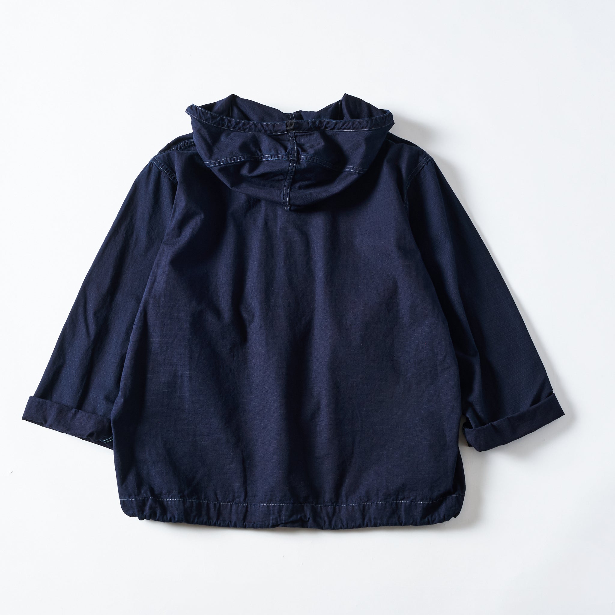 #1105-CRI NAVY Parka: cotton ripstop indigo