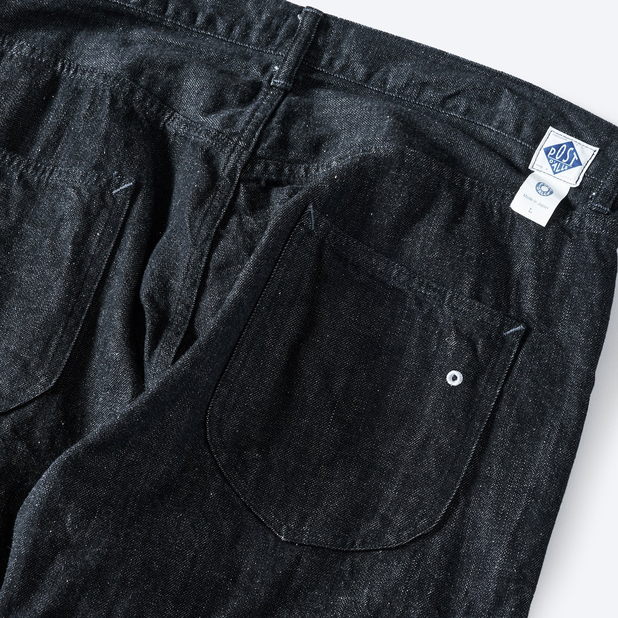 #1397-12DB No.2 Five Pocket : 12oz. selvedge denim black