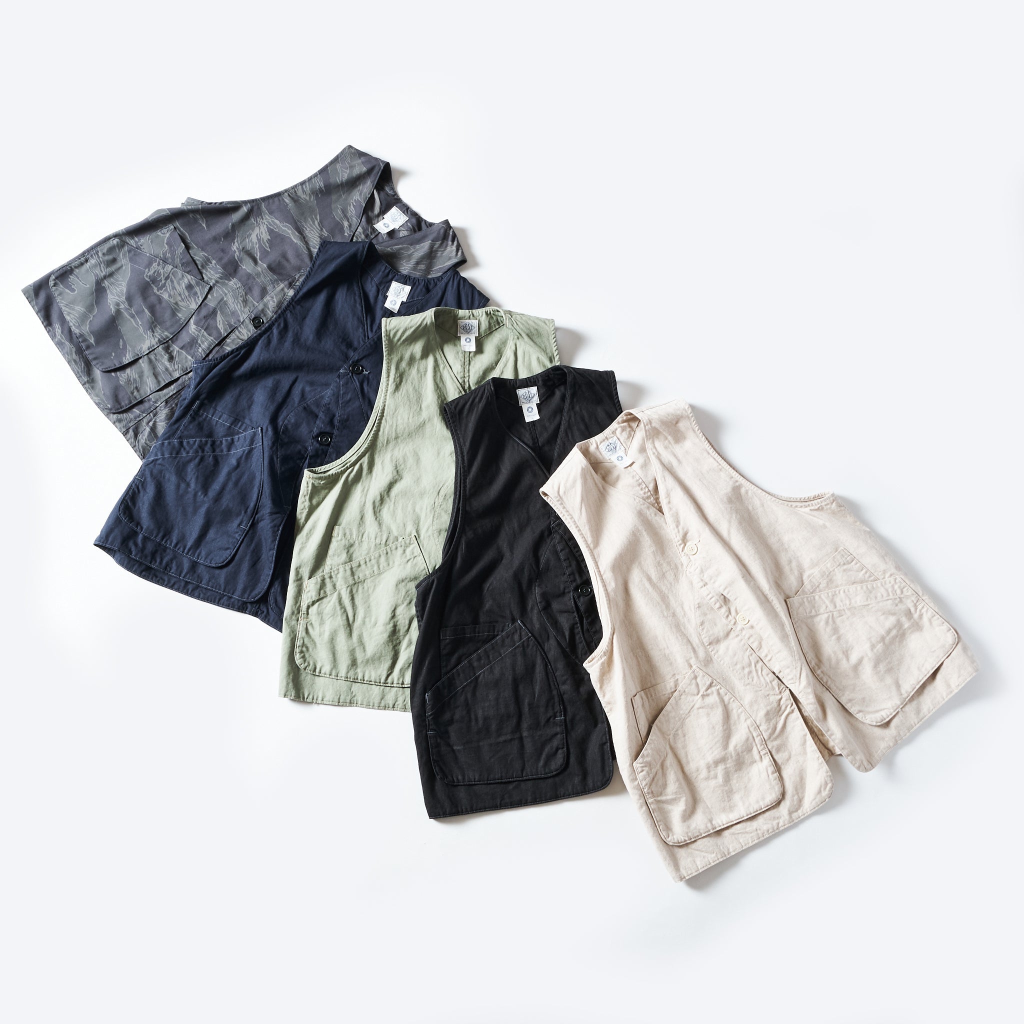 #3502-HCP3 DEE Vest: hemp/cotton poplin navy