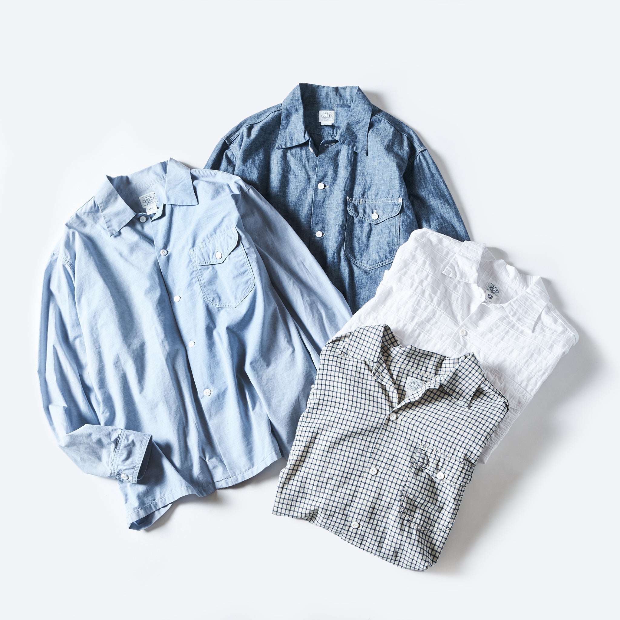 #1208B-CLC2 New Basic Shirt : cotton/linen check 2 natural
