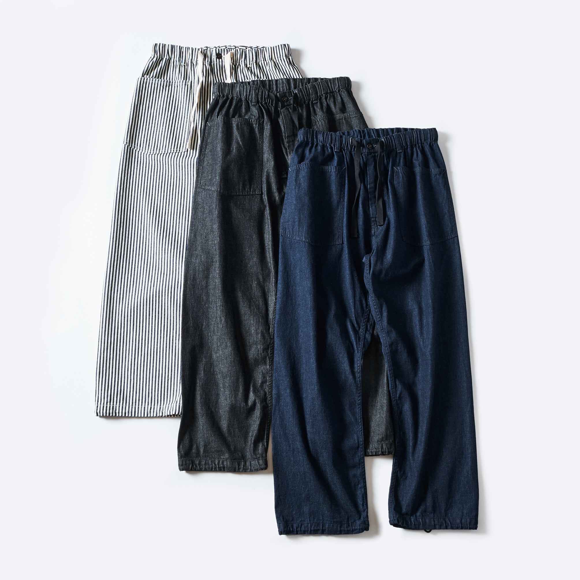 #3313-8DB EZ ARMY-NAVY Pants 2 : 8oz. denim black