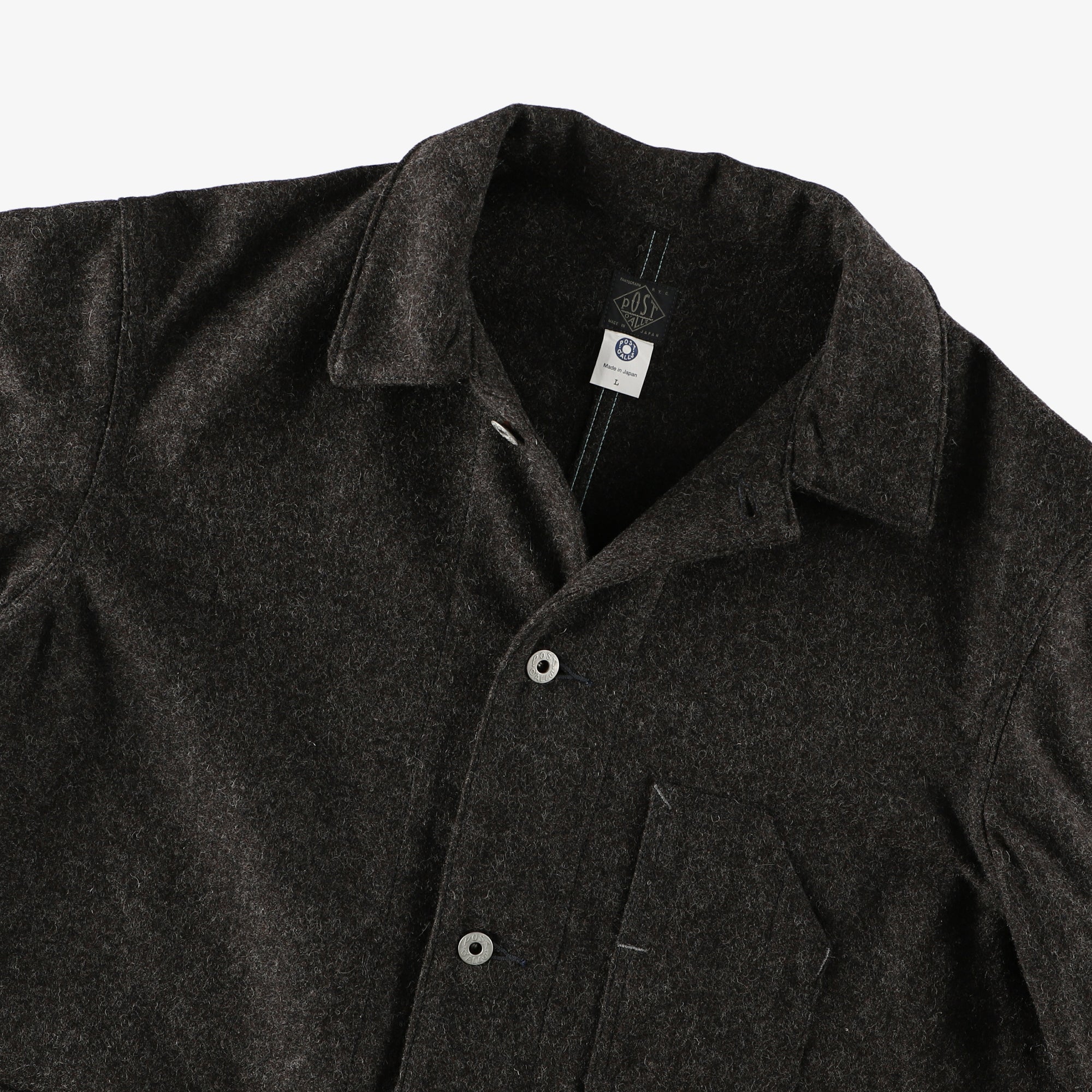 #1106R WM2 / wool melton dark brown heather