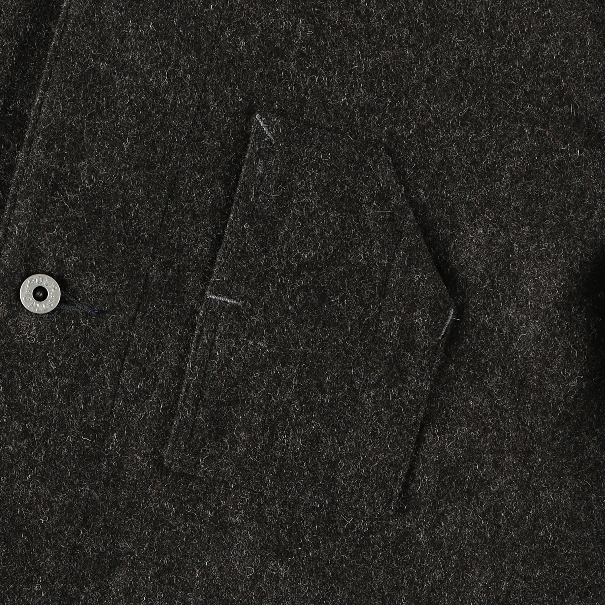 #1106R WM2 / wool melton dark brown heather