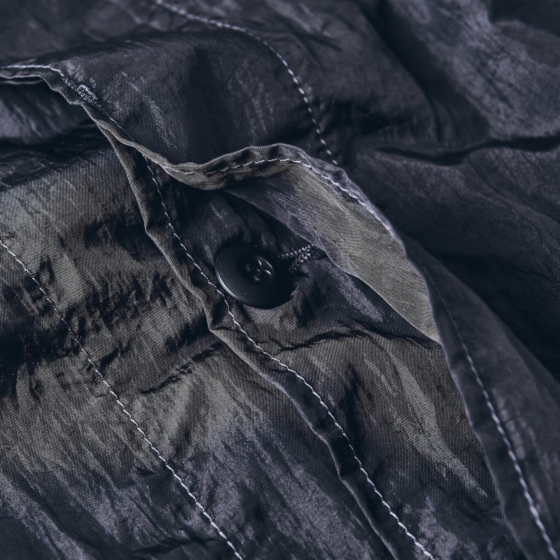 #1123-CTB BDU-R : crinkle nylon taffeta black