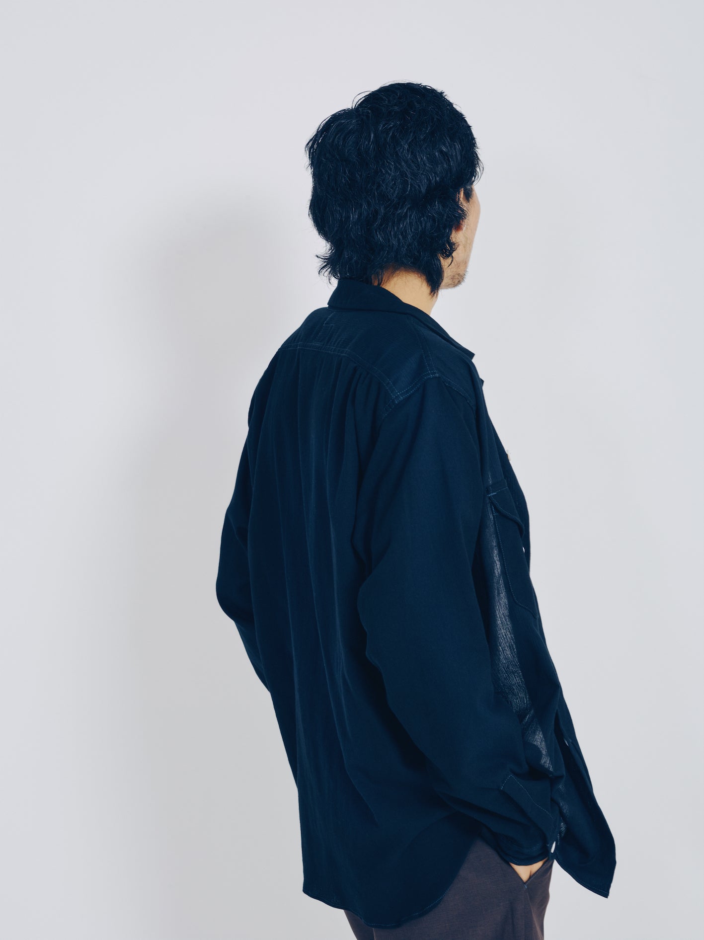 #2214R EZ cruz Shirt R CC1 : crepe combo navy