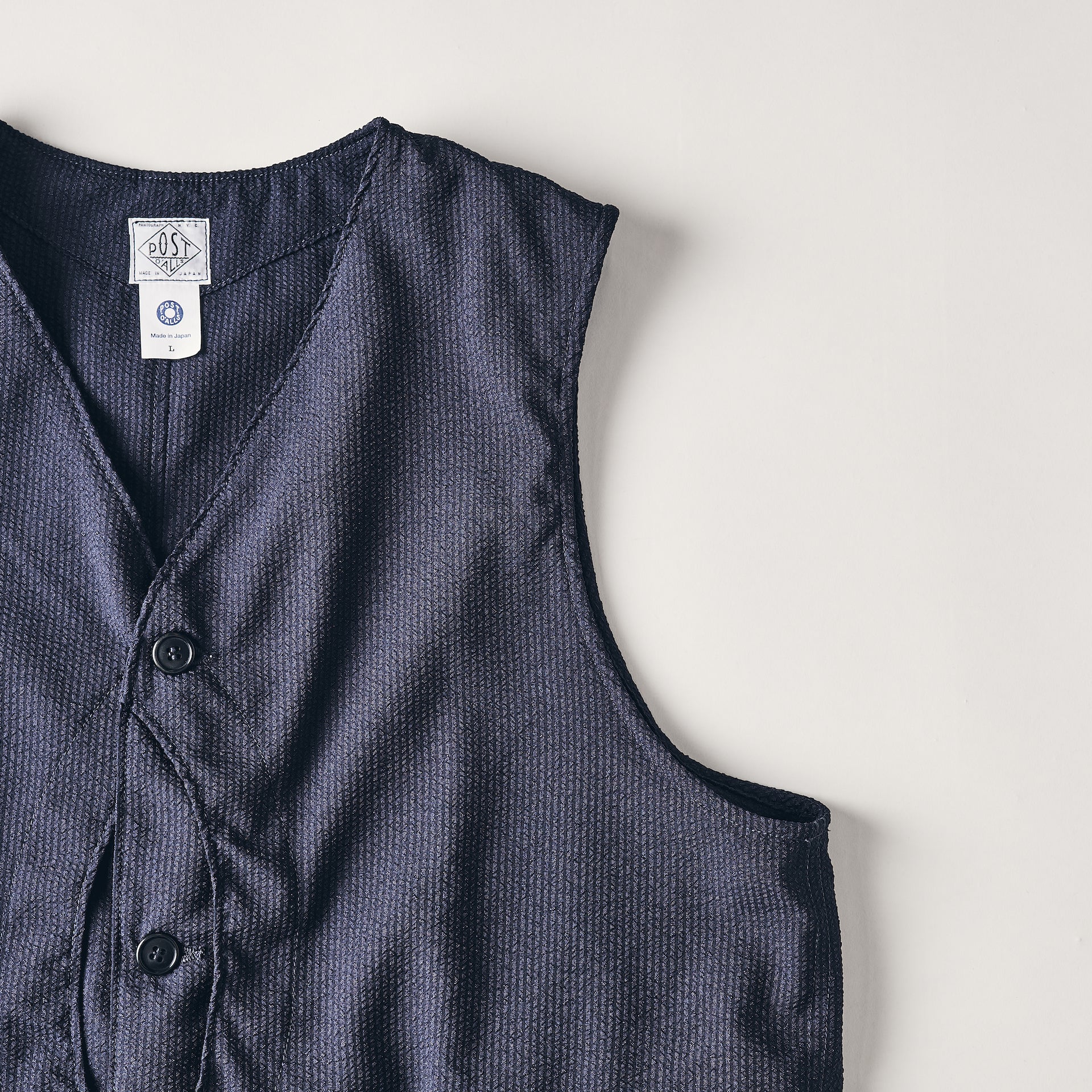 #1512-PSN Royal Traveler : poly seersucker navy