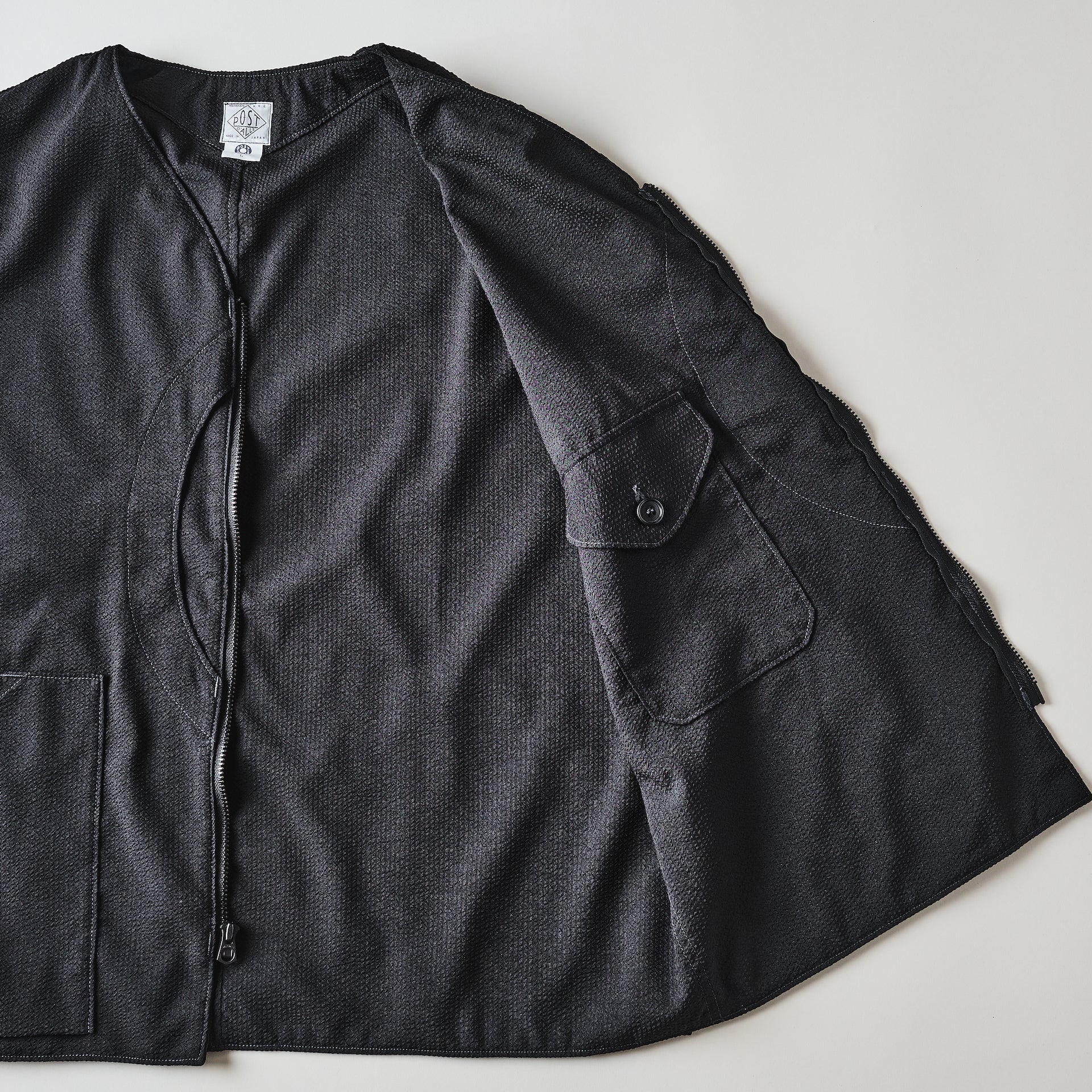 #1521-PSB Mr.DEE : poly seersucker black