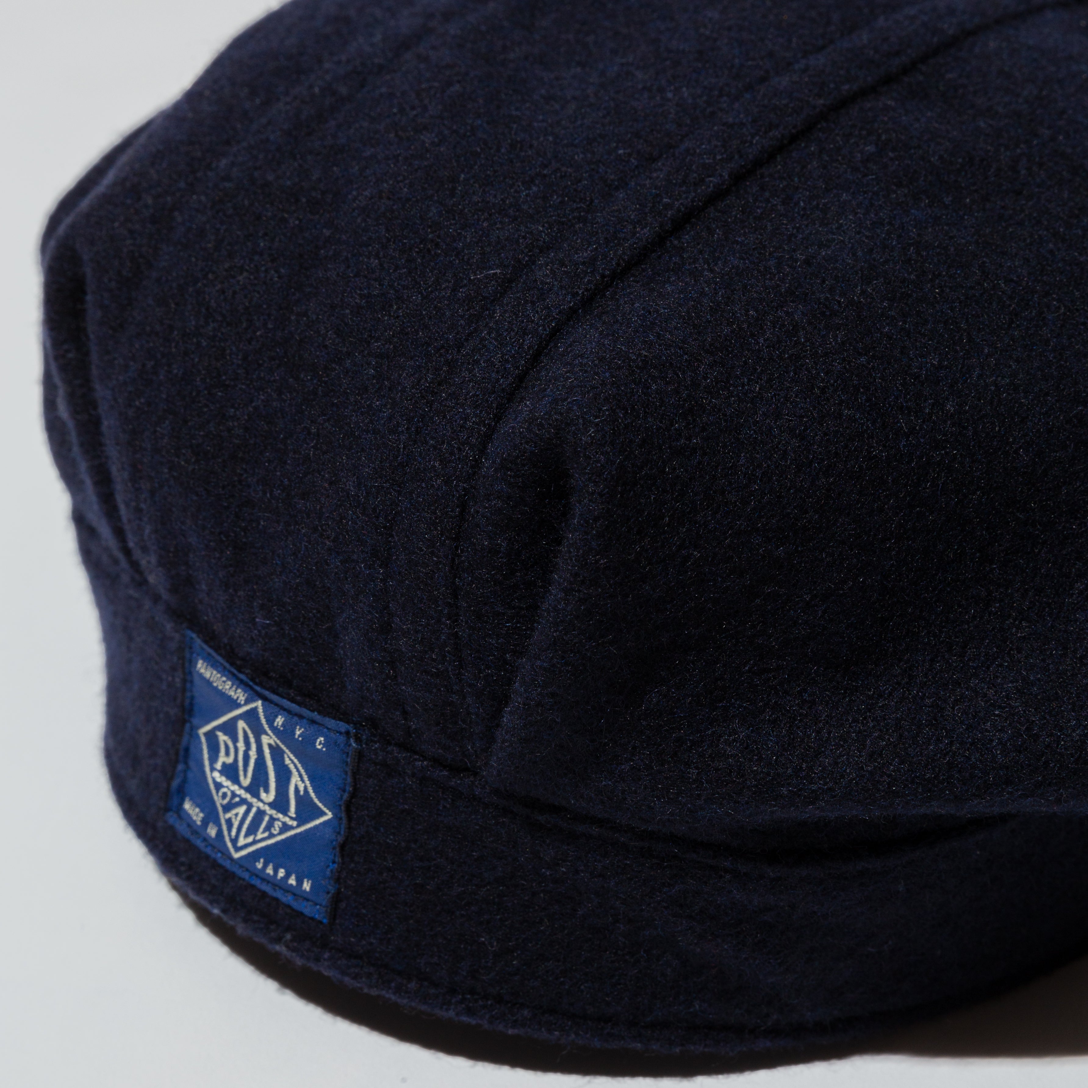 #3905 Engineer's cap WF1 : wool flannel navy
