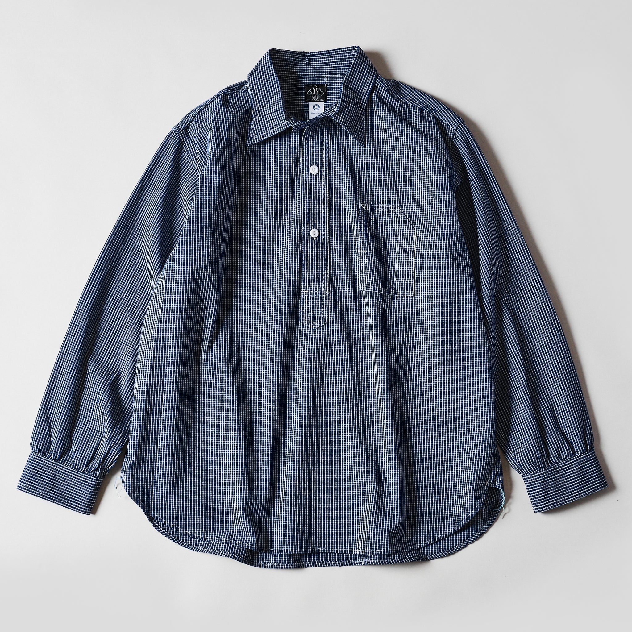 #1201-IC1 No.1 Shirt : indigo check 1