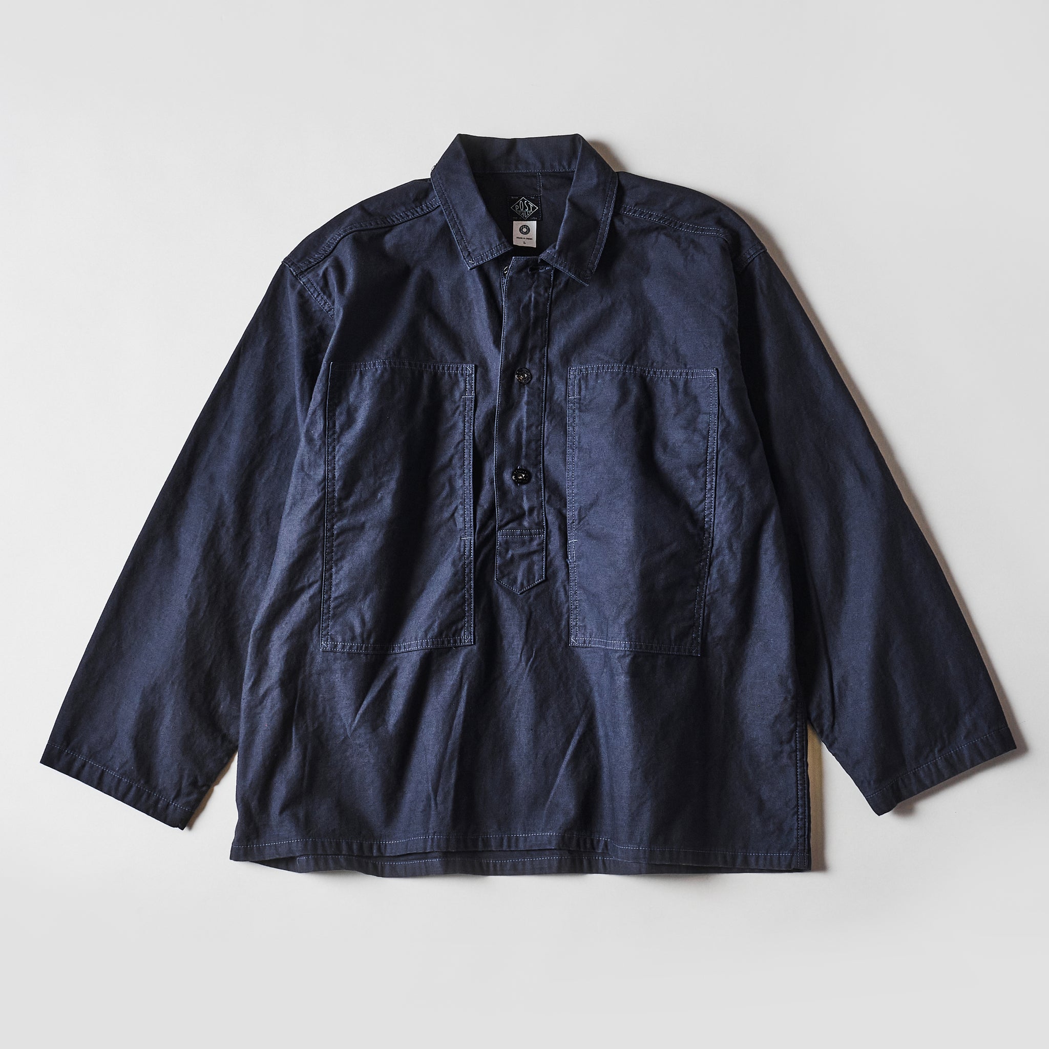 #1204-VMC Army Shirt : vintage sateen charcoal (23FW)