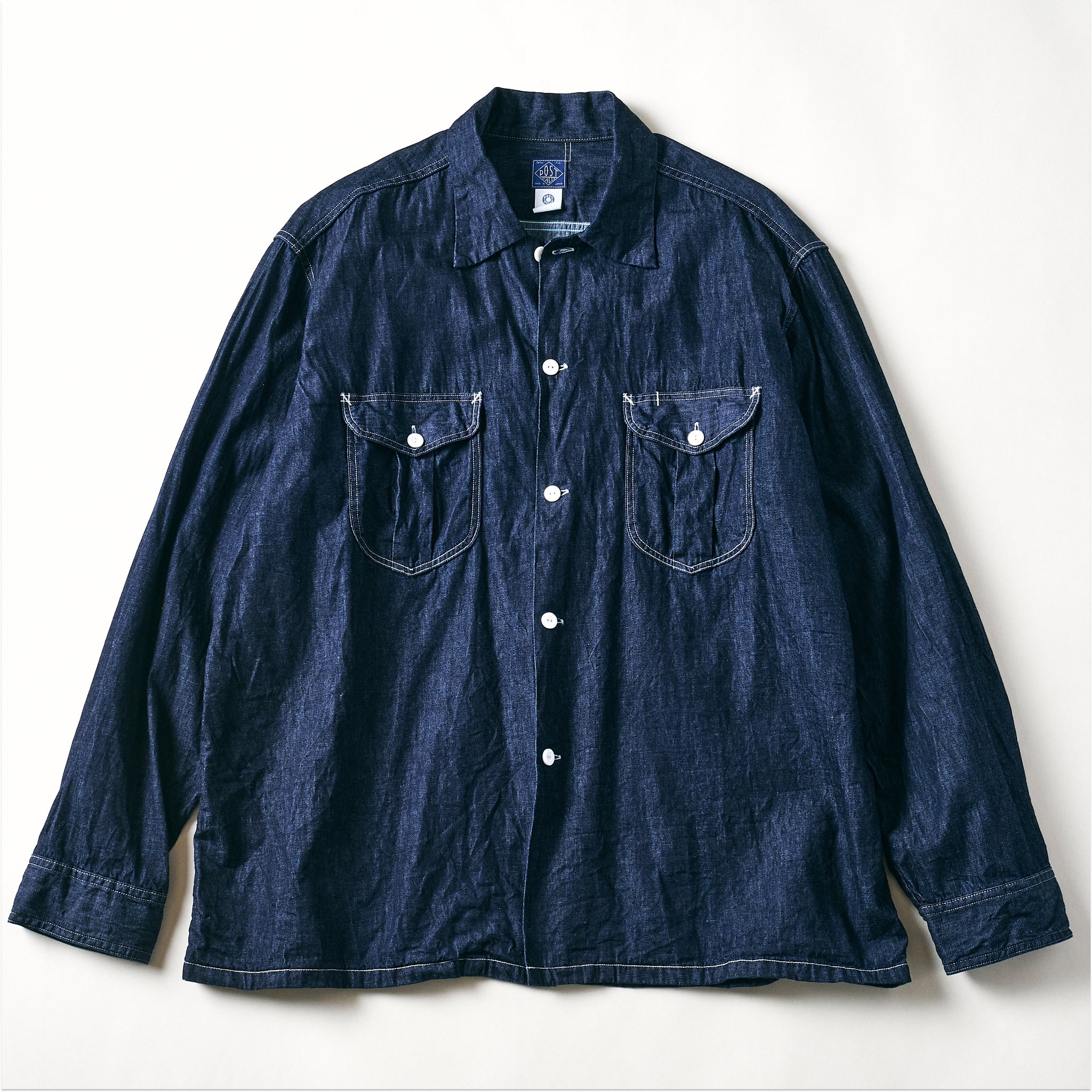 1208-LDI New Shirt : light denim indigo – POST OʼALLS