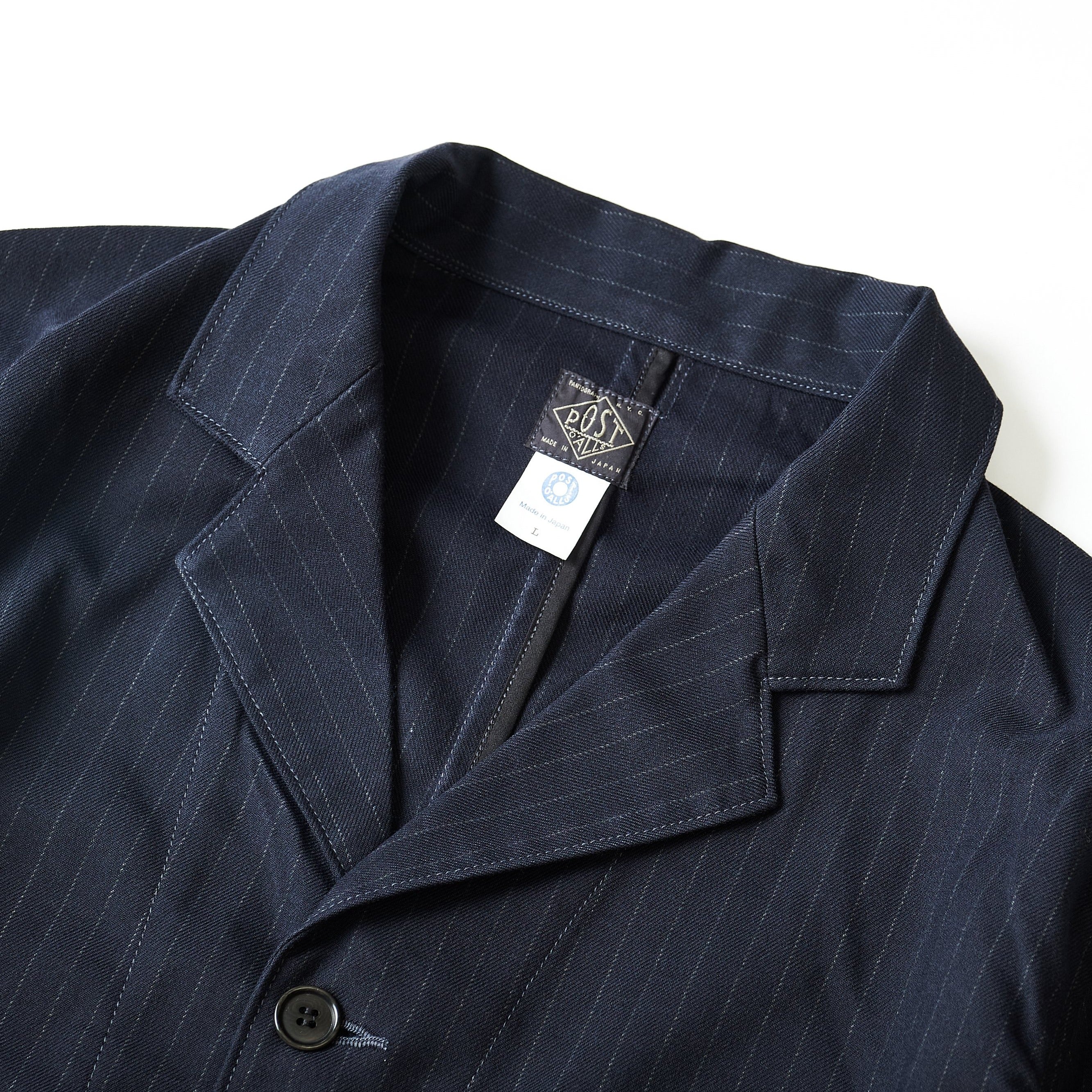 #3101-PSS OK Rider 2 : poly suiting stripe navy
