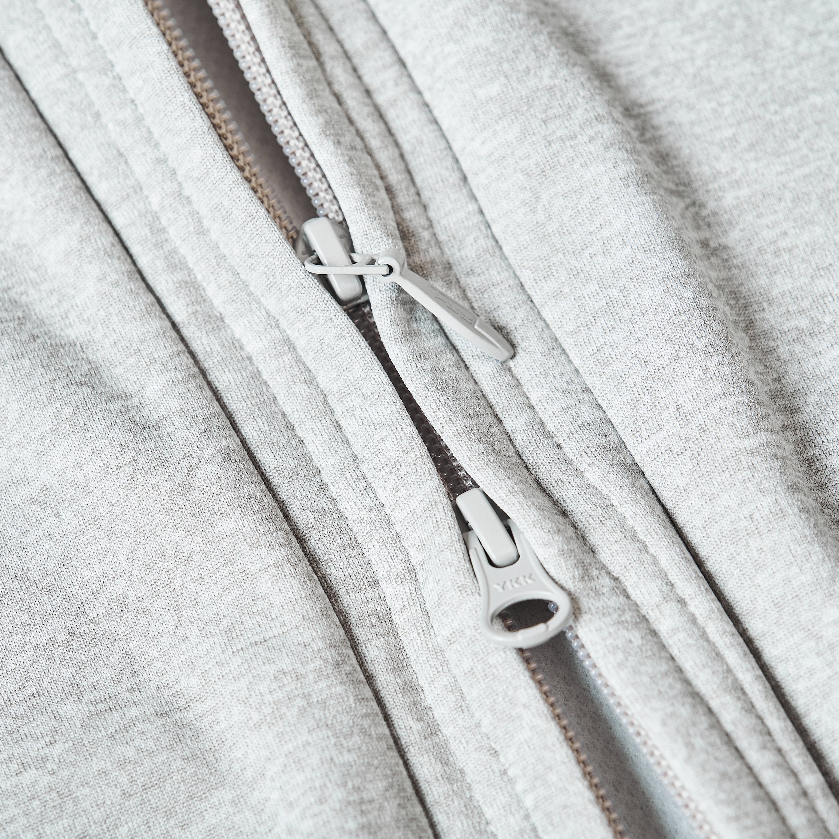 #3609-J2 EZ Zip Cardigan : poly jersey light ash