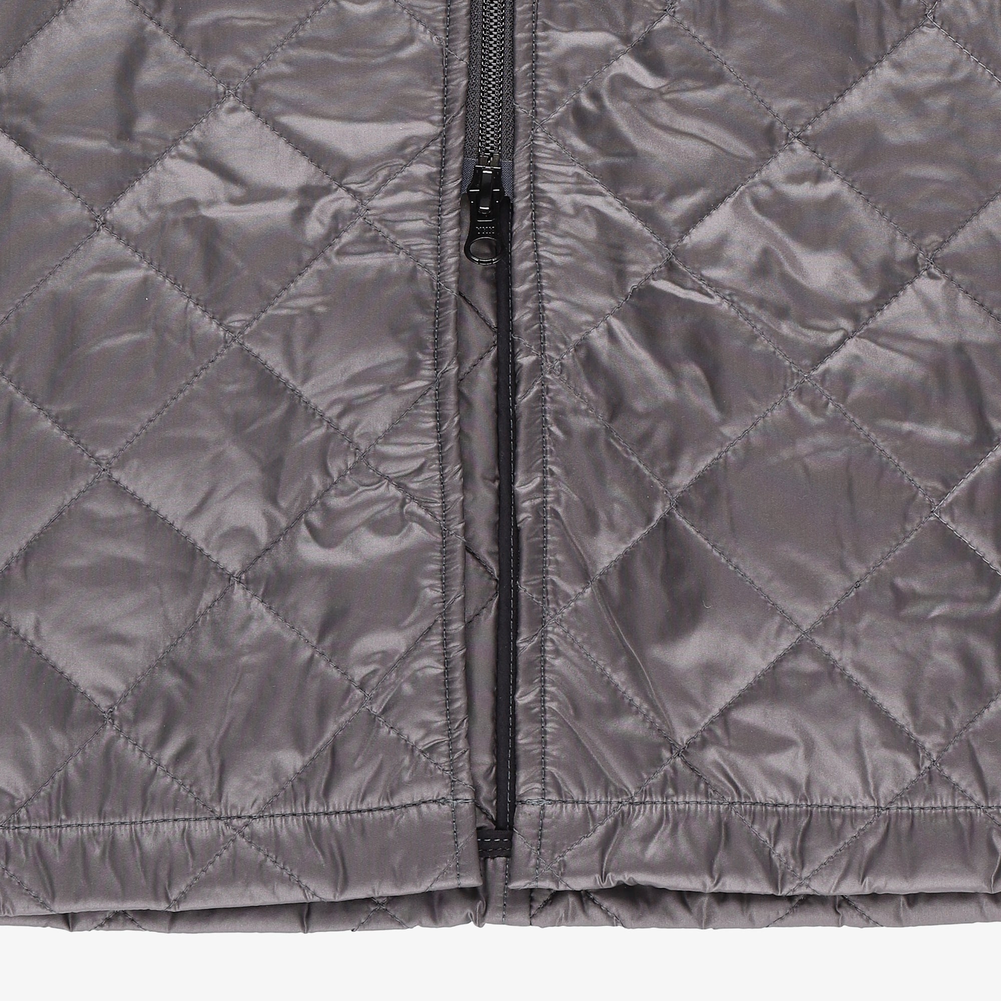 #2137-QT2 STREAMLINER Coat : quilted nylon taffeta grey