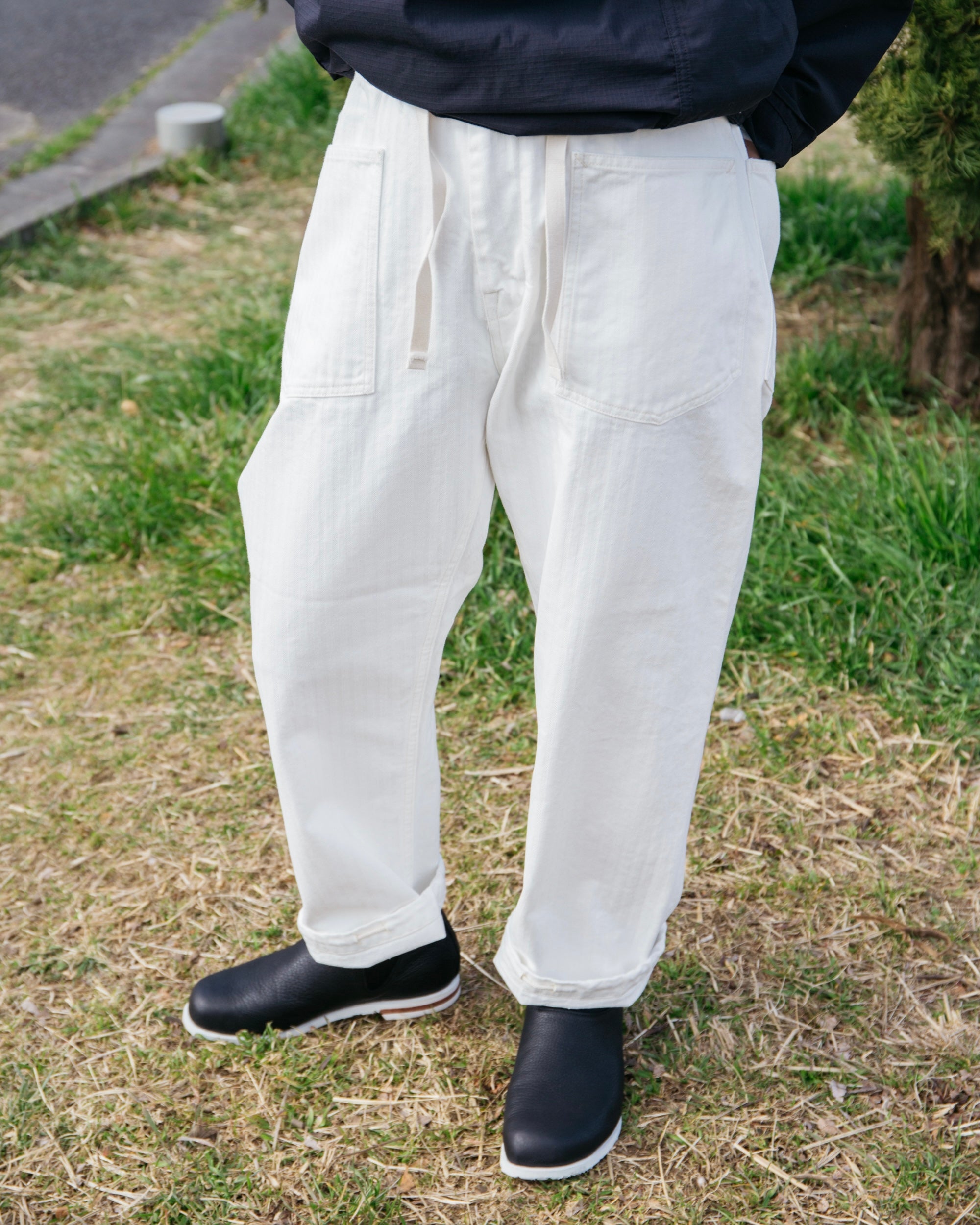 #3307 EZ ARMY-NAVY Pants HBDS : herringbone denim stone