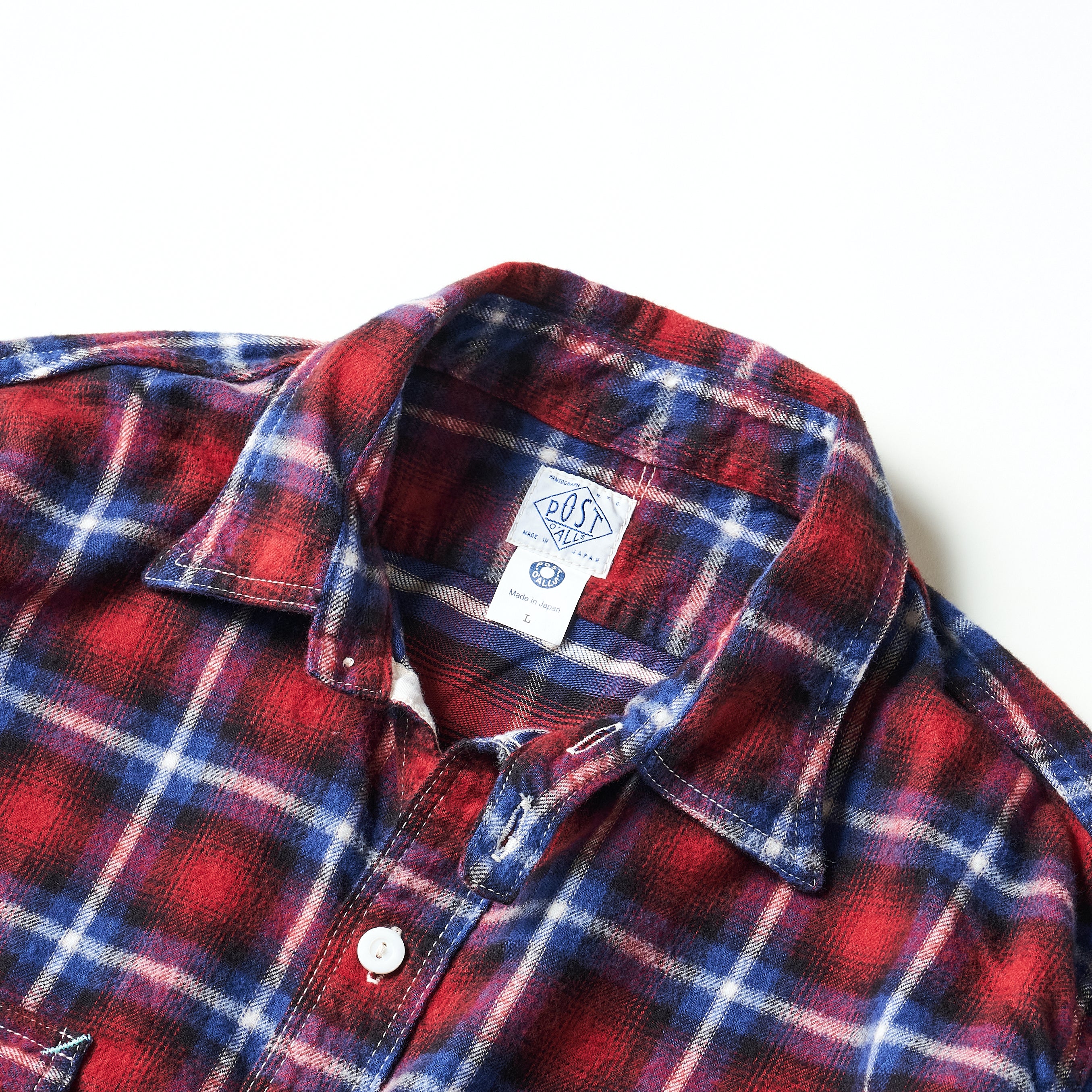 #3216-FP4 The NAVY CUT 2 : cotton flannel plaid red