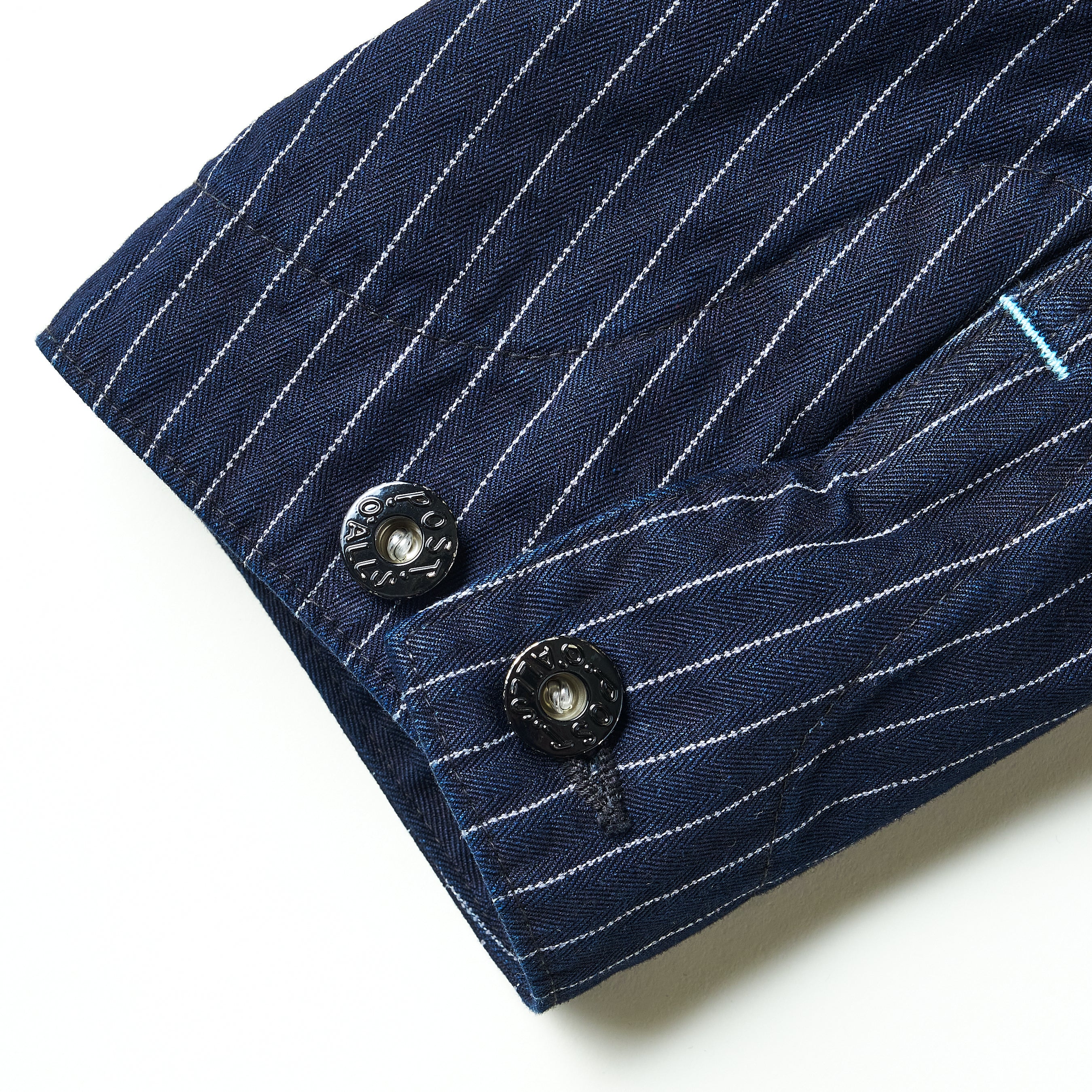 #3111DV-GS De Luxe Railroader 2 DV : Gangster Stripe w/taffeta lining indigo